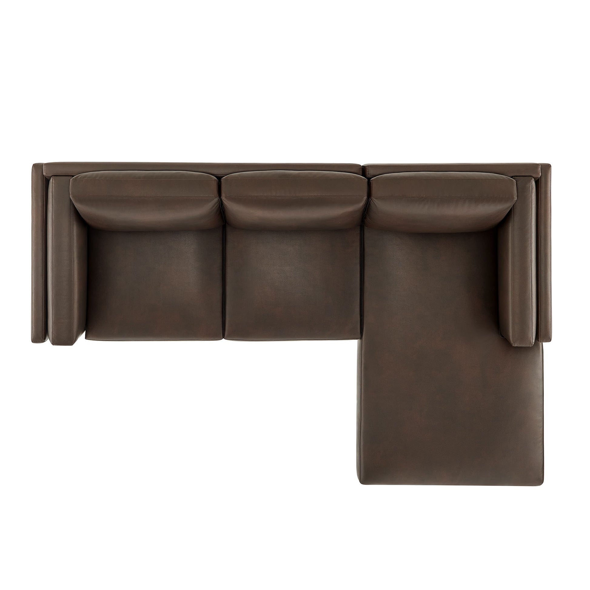 Roscoe Right-Facing Vegan Leather Sectional Sofa with Chaise by Modway - Best Buy Furniture