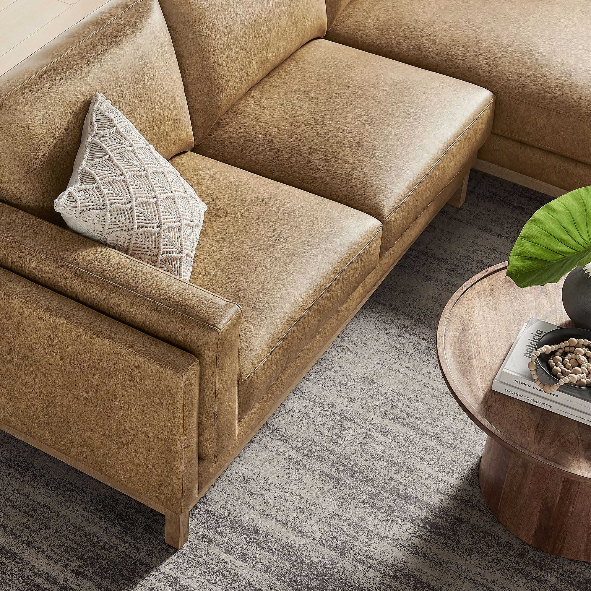 Roscoe Right-Facing Vegan Leather Sectional Sofa with Chaise by Modway - Best Buy Furniture