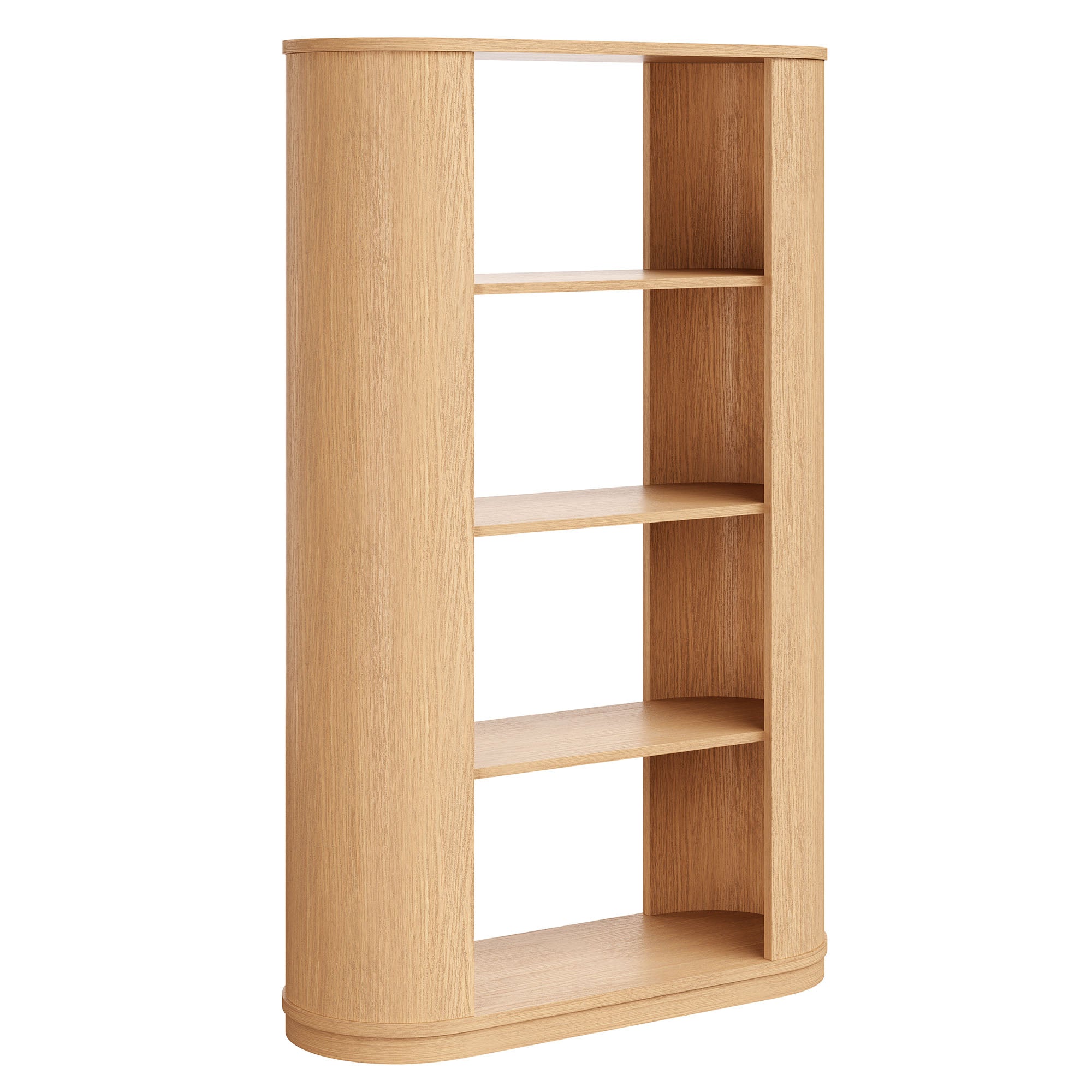 Aspect 74 Inch Curved 4 Tier Bookshelf by Modway