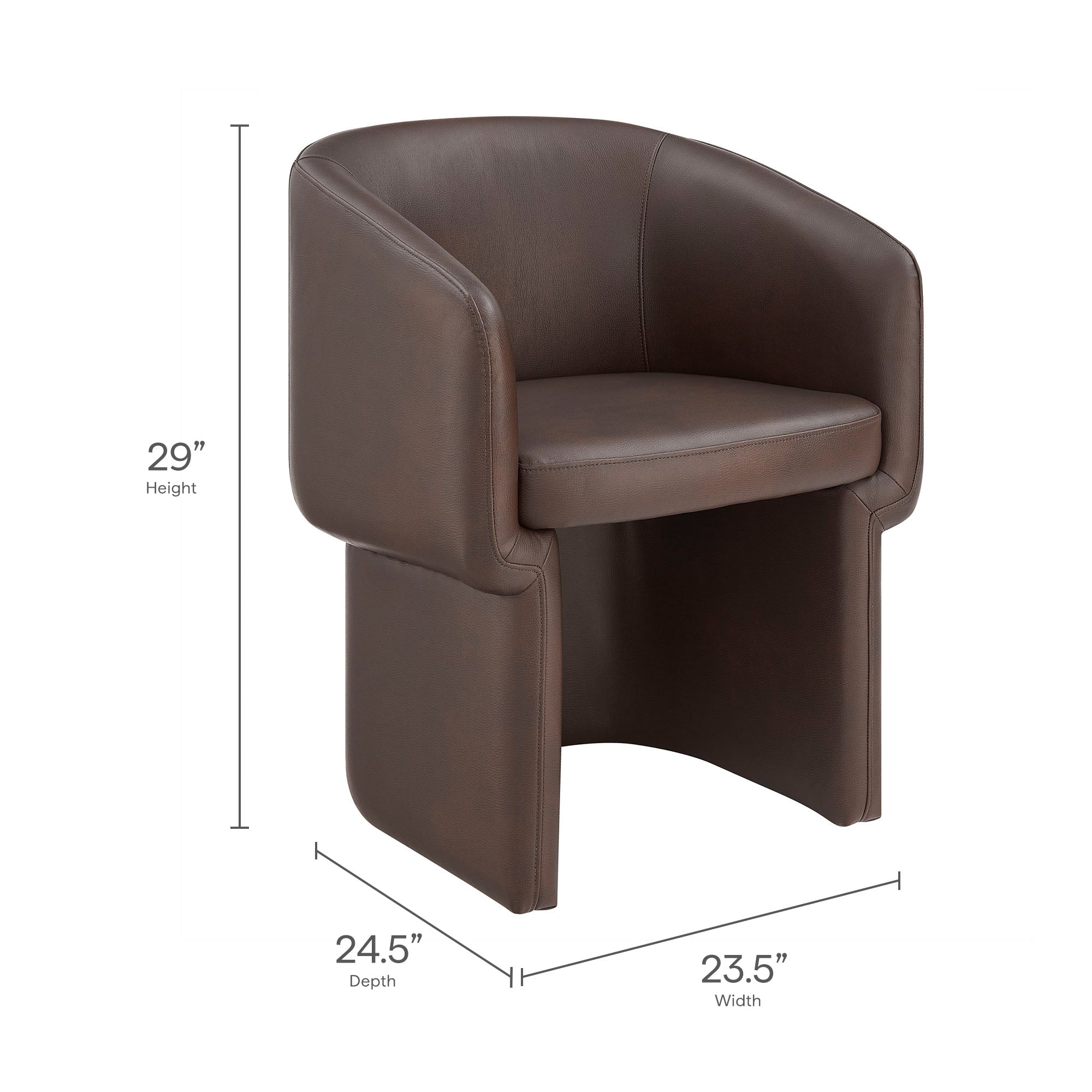 Verity Barrel Back Vegan Leather Dining Chair by Modway - Best Buy Furniture