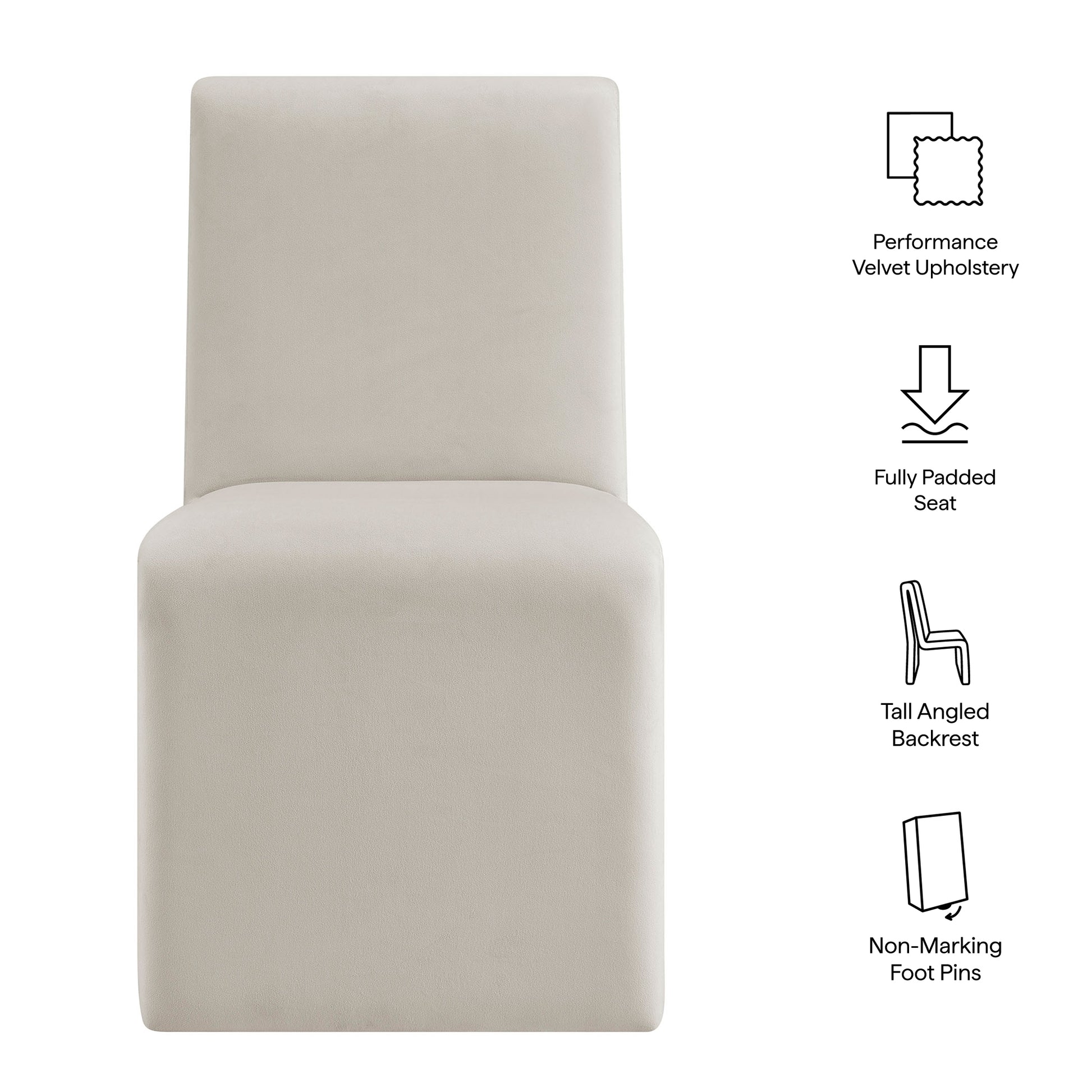 Emory Upholstered Performance Velvet Dining Side Chair by Modway - Best Buy Furniture