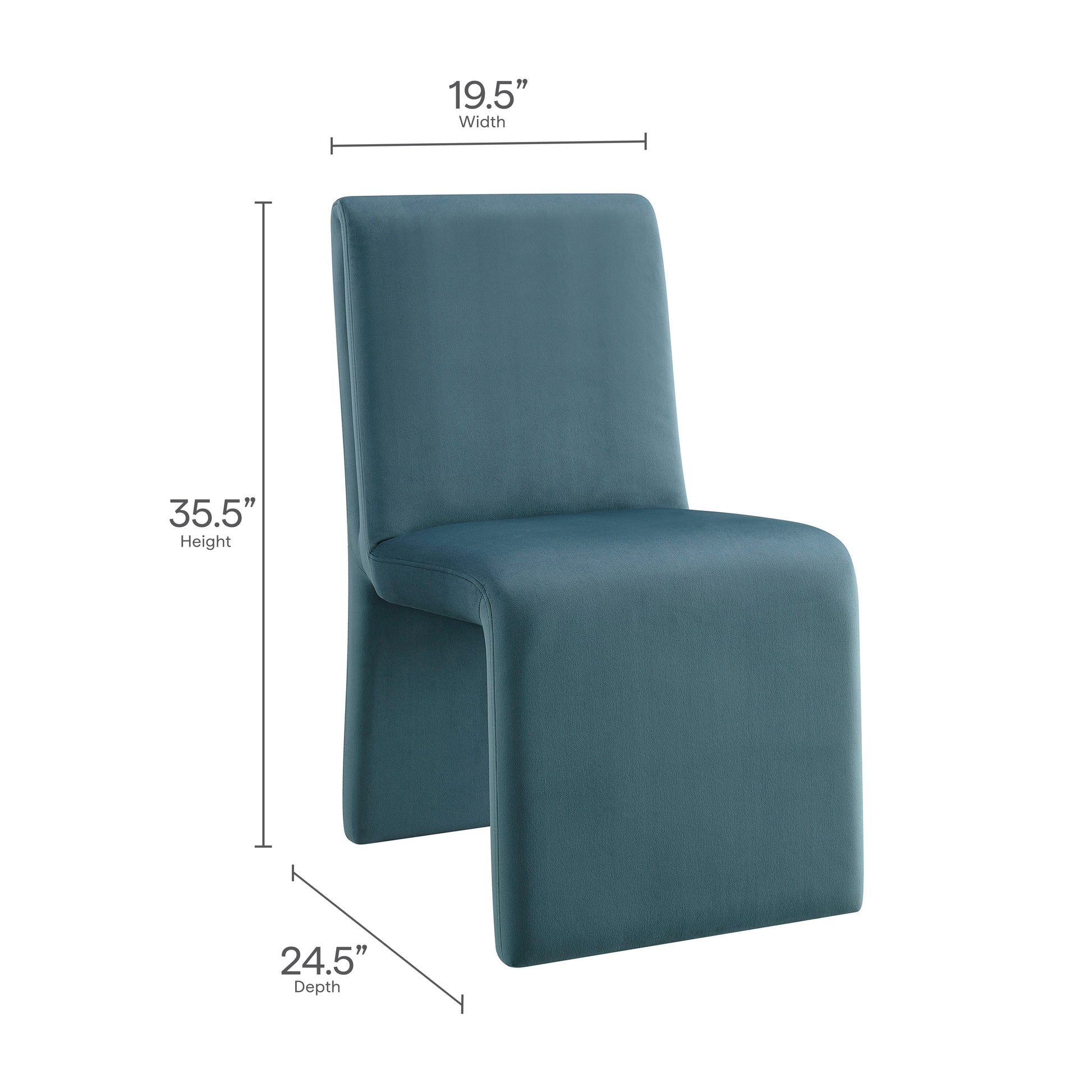 Emory Upholstered Performance Velvet Dining Side Chair by Modway - Best Buy Furniture
