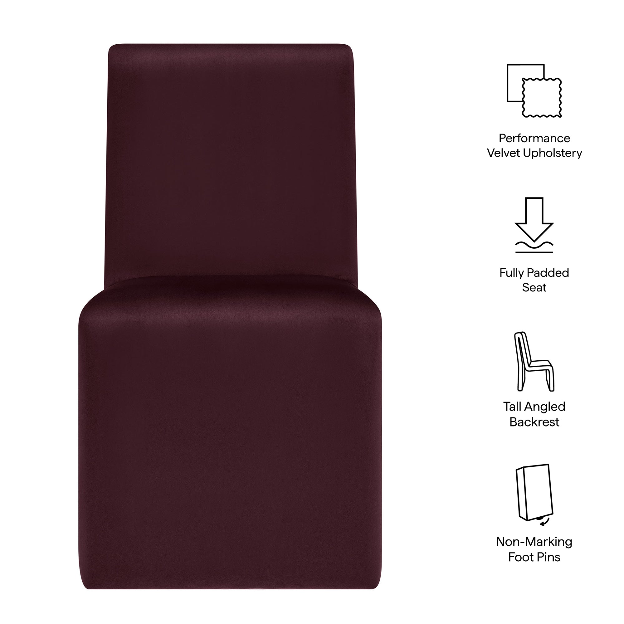 Emory Upholstered Performance Velvet Dining Side Chair by Modway - Best Buy Furniture