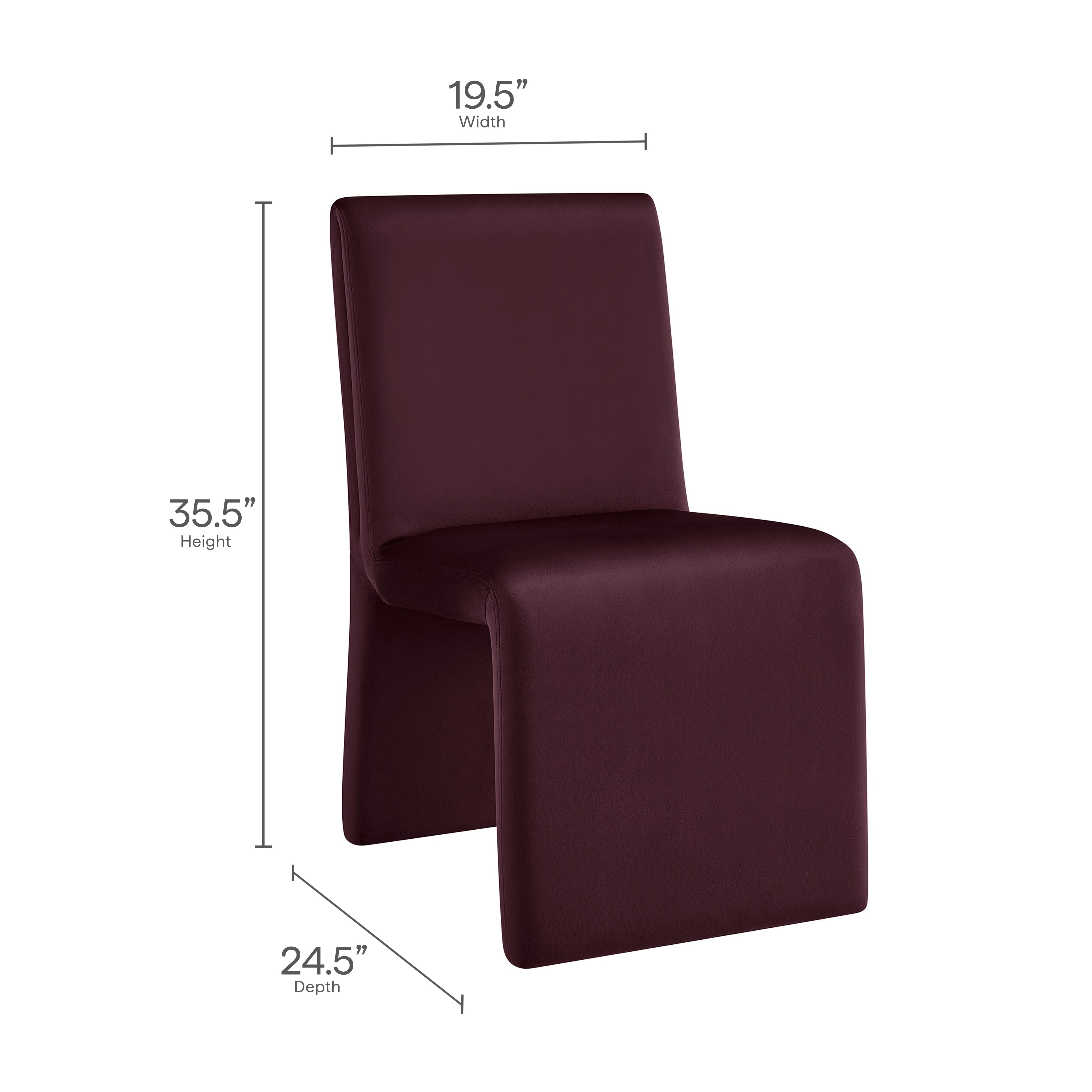 Emory Upholstered Performance Velvet Dining Side Chair by Modway - Best Buy Furniture