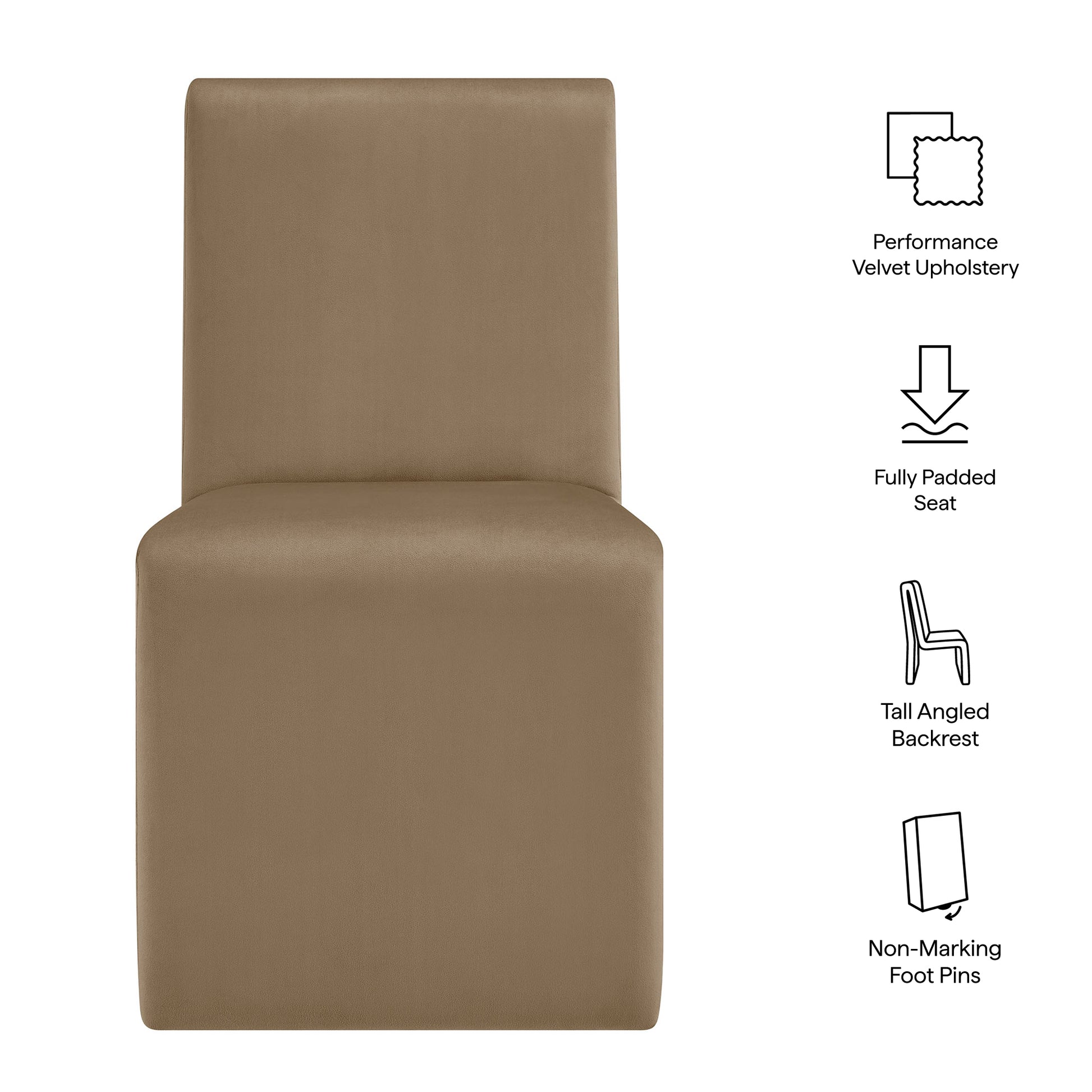 Emory Upholstered Performance Velvet Dining Side Chair by Modway - Best Buy Furniture
