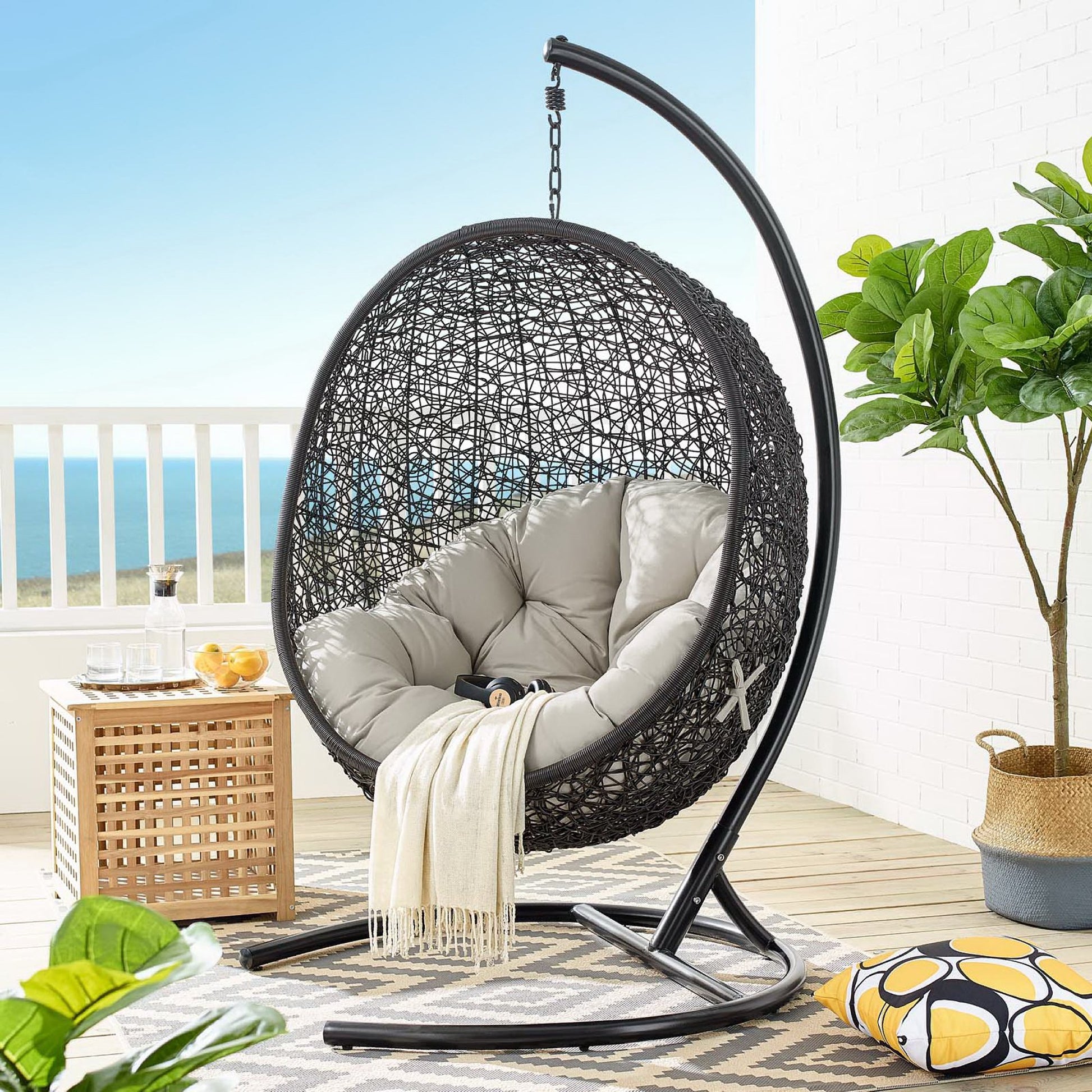 Encase Swing Outdoor Patio Lounge Chair by Modway - Best Buy Furniture