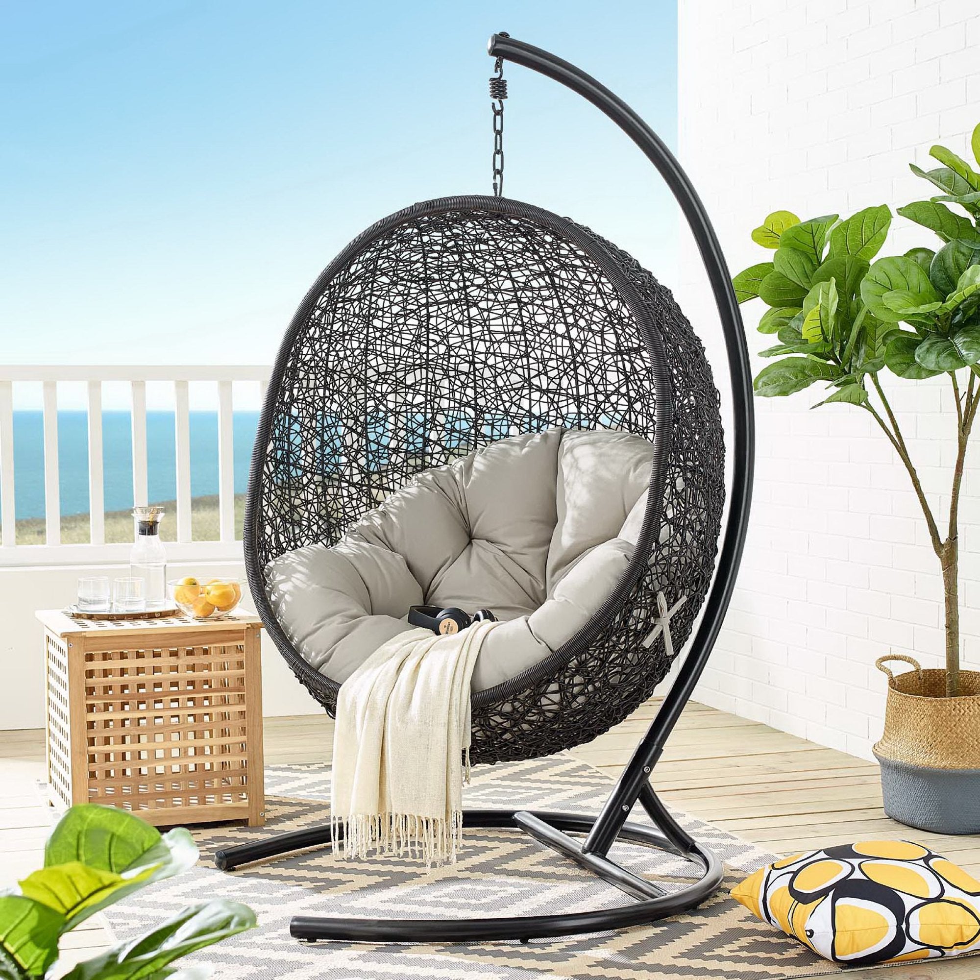 Encase Swing Outdoor Patio Lounge Chair by Modway - Best Buy Furniture