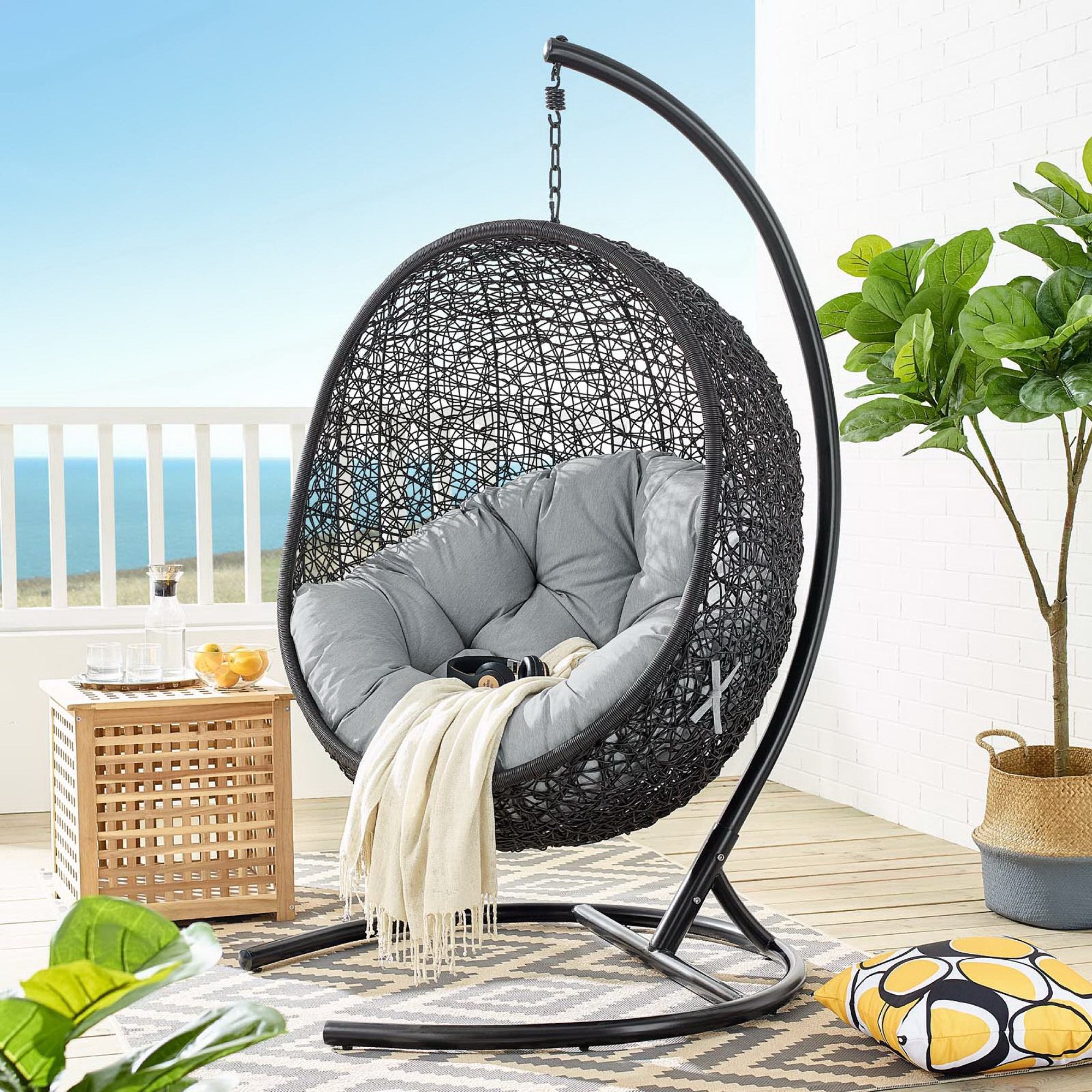 Encase Swing Outdoor Patio Lounge Chair by Modway - Best Buy Furniture