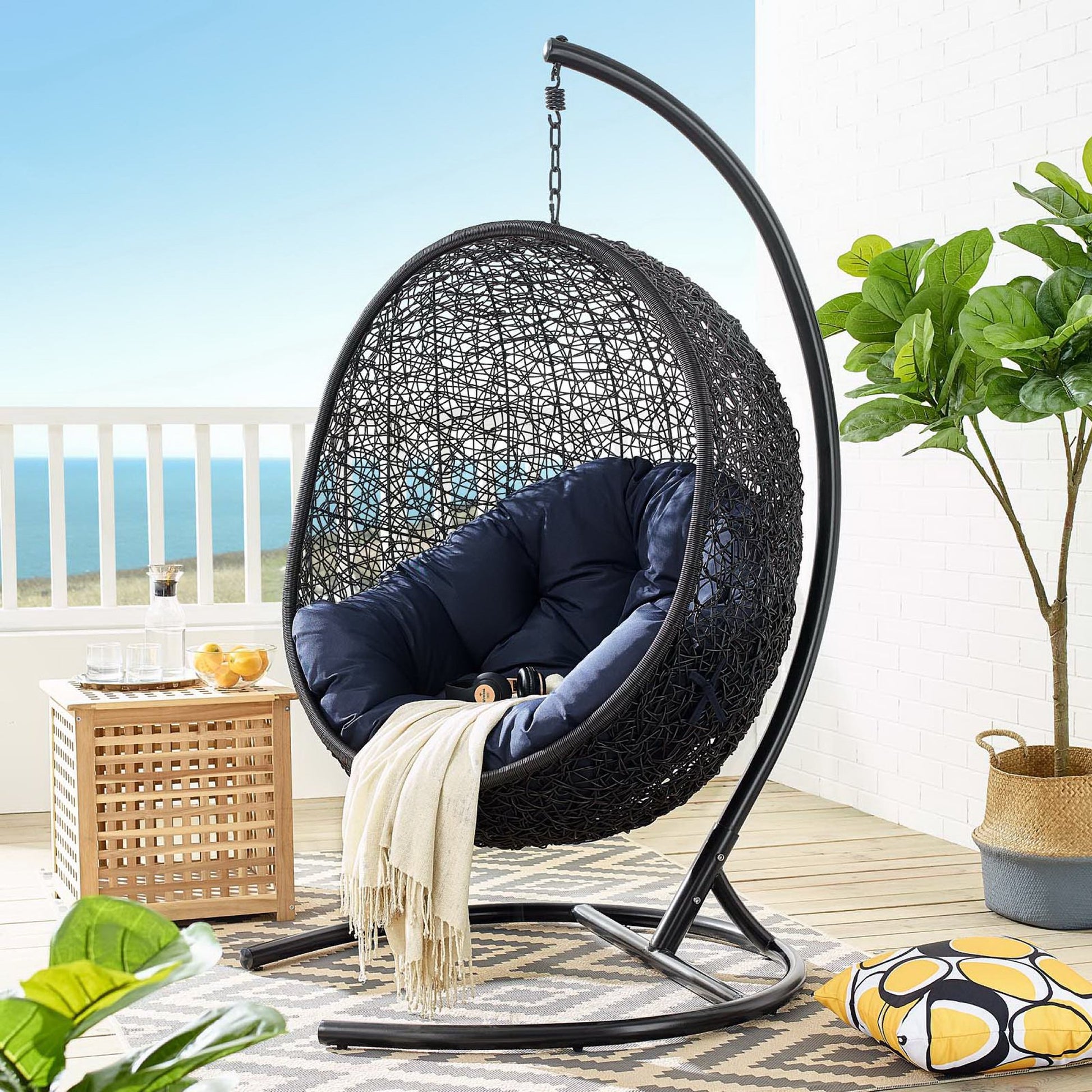 Encase Swing Outdoor Patio Lounge Chair by Modway - Best Buy Furniture