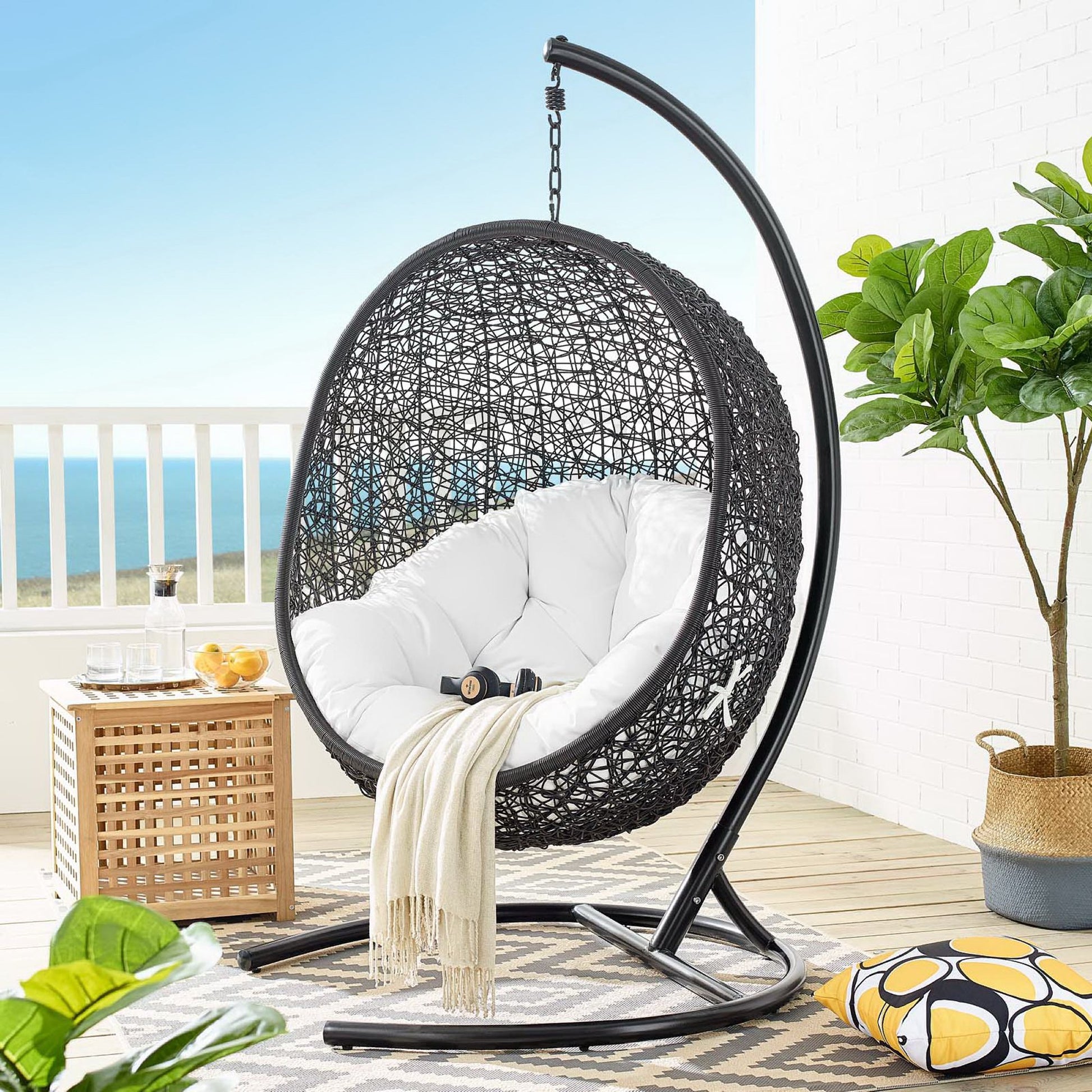 Encase Swing Outdoor Patio Lounge Chair by Modway - Best Buy Furniture