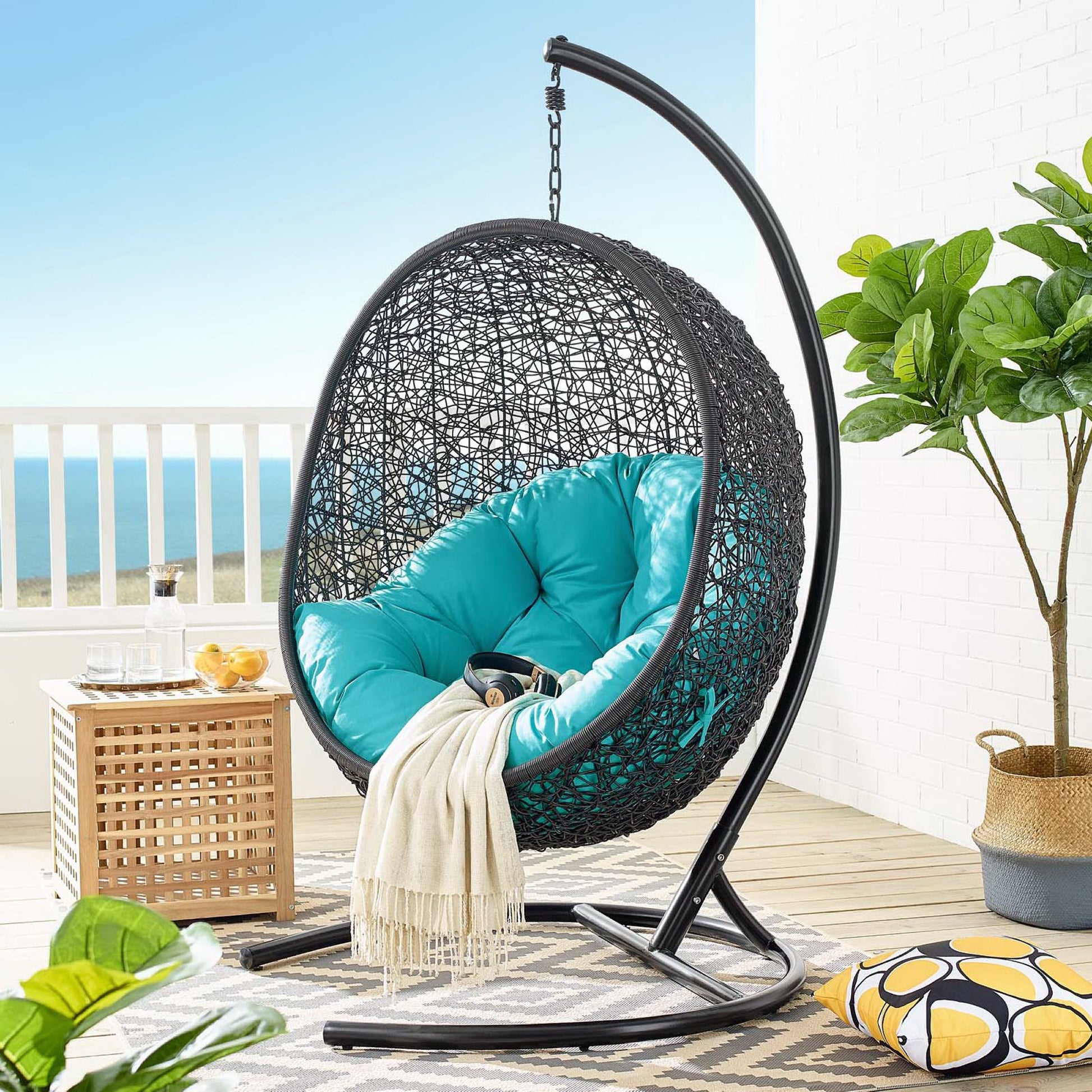 Encase Swing Outdoor Patio Lounge Chair by Modway - Best Buy Furniture