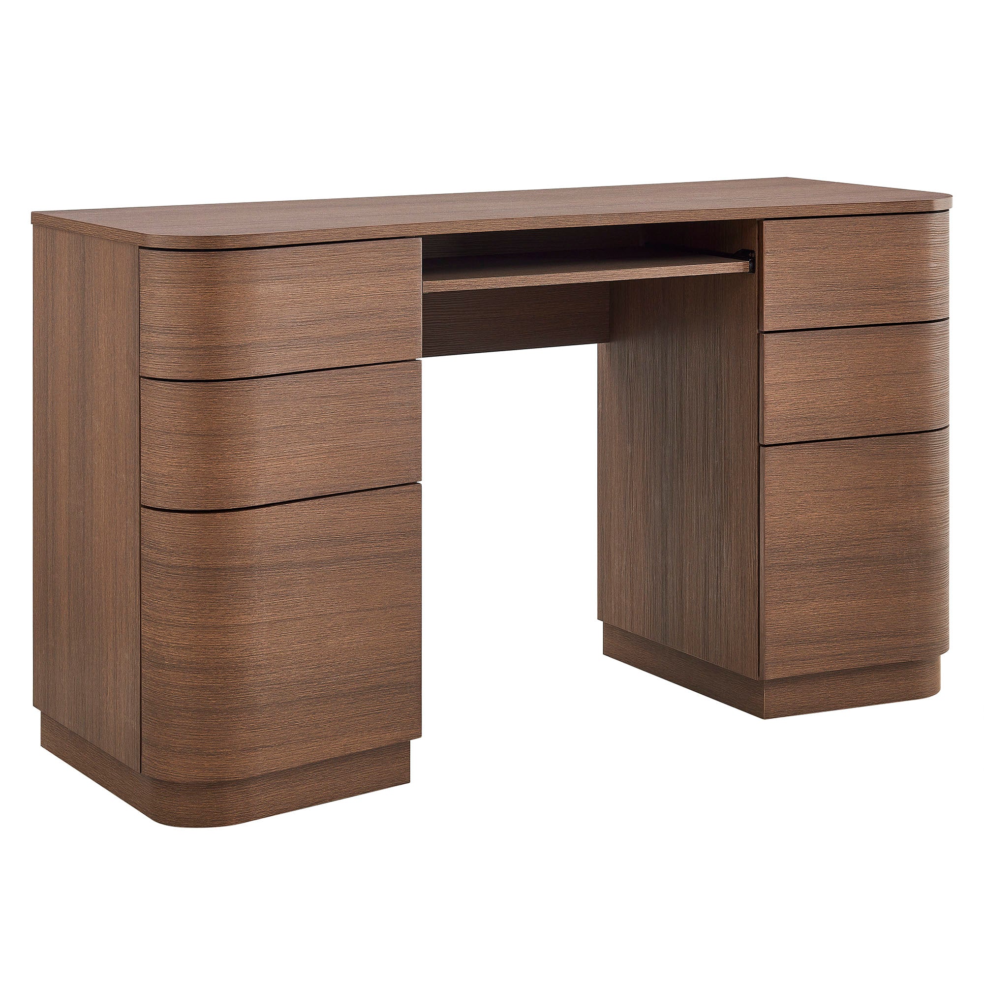 Mirae 55" 6-Drawer Curved Office Desk by Modway - Best Buy Furniture