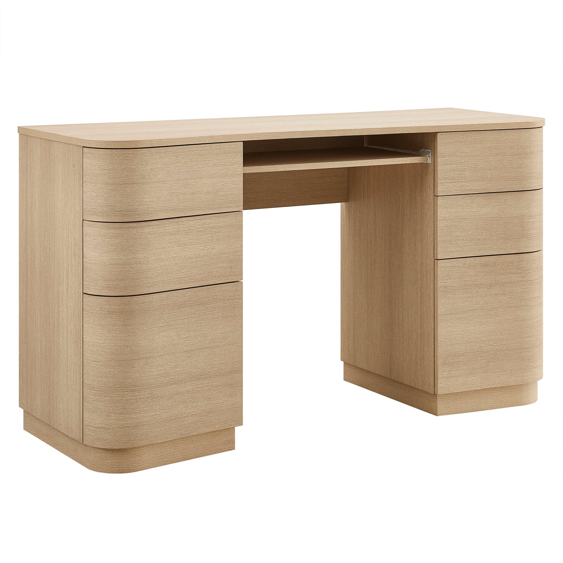 Mirae 55" 6-Drawer Curved Office Desk by Modway - Best Buy Furniture