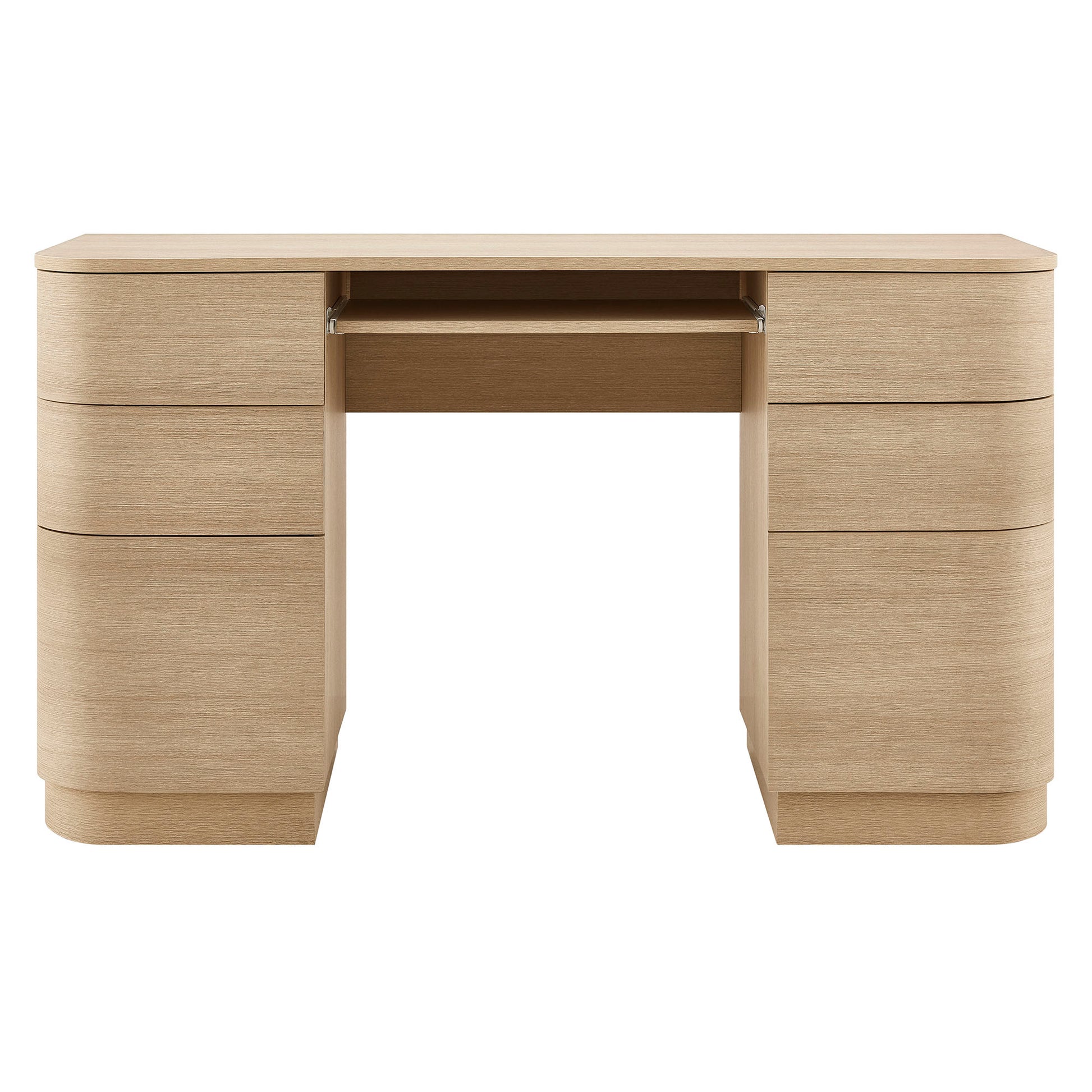 Mirae 55" 6-Drawer Curved Office Desk by Modway - Best Buy Furniture