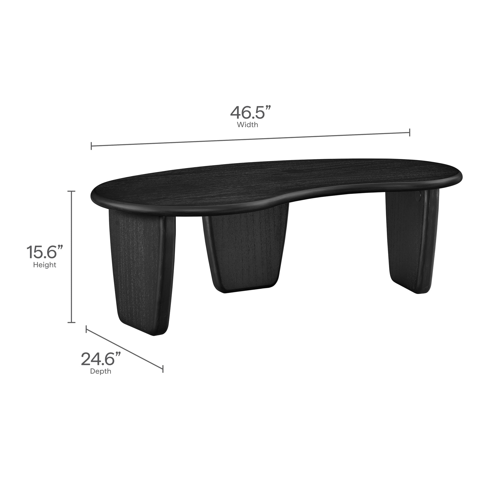 Vetra Kidney-Shaped Free Coffee Table by Modway - Best Buy Furniture