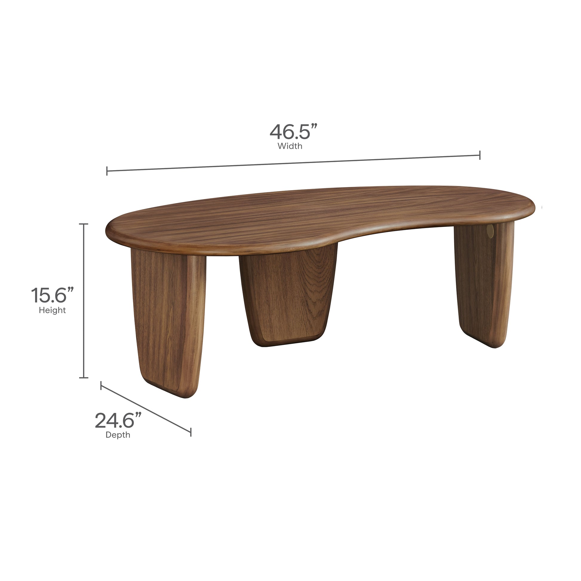 Vetra Kidney-Shaped Free Coffee Table by Modway - Best Buy Furniture