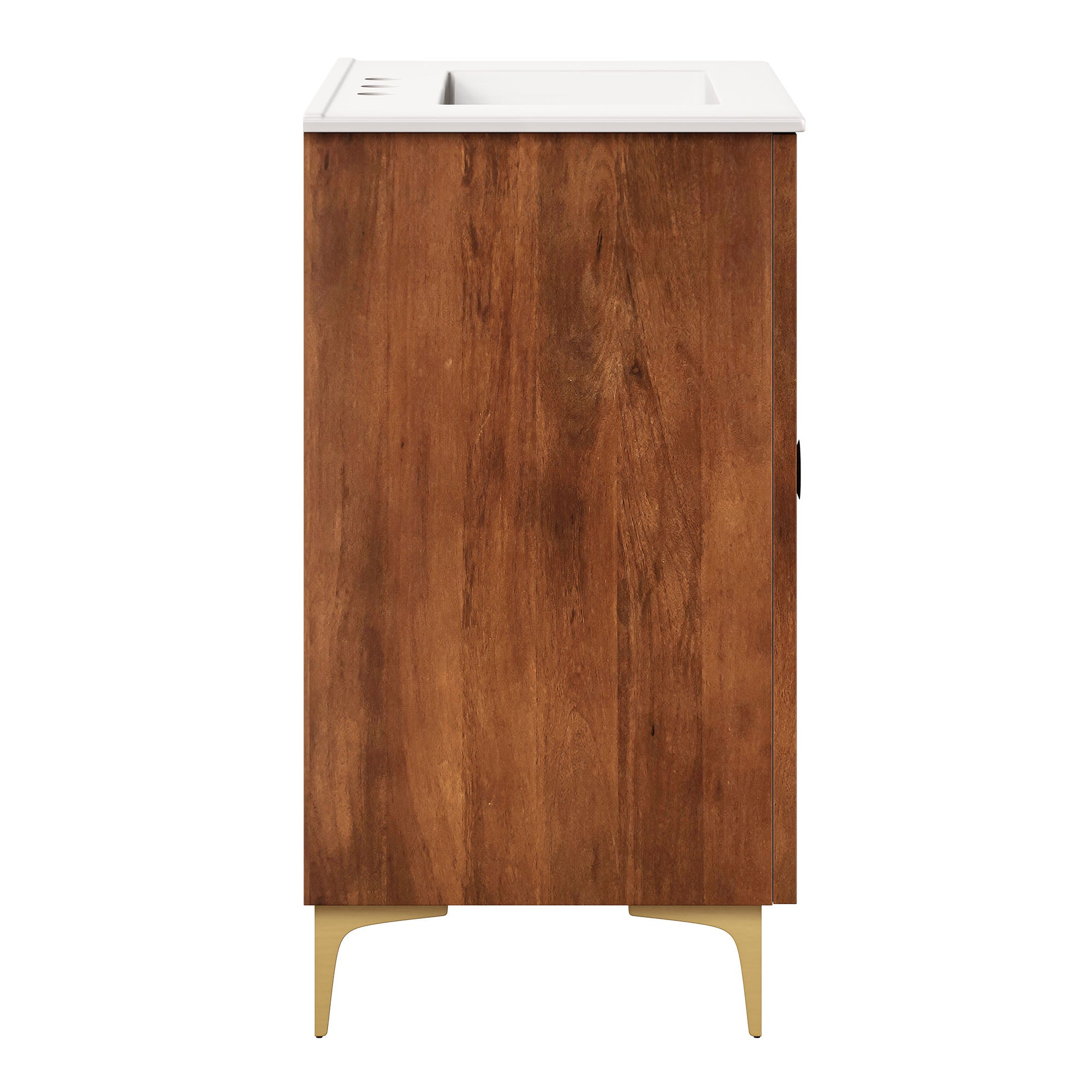 Vernon 30" Fluted Wood Vanity Cabinet With Sink by Modway - Best Buy Furniture