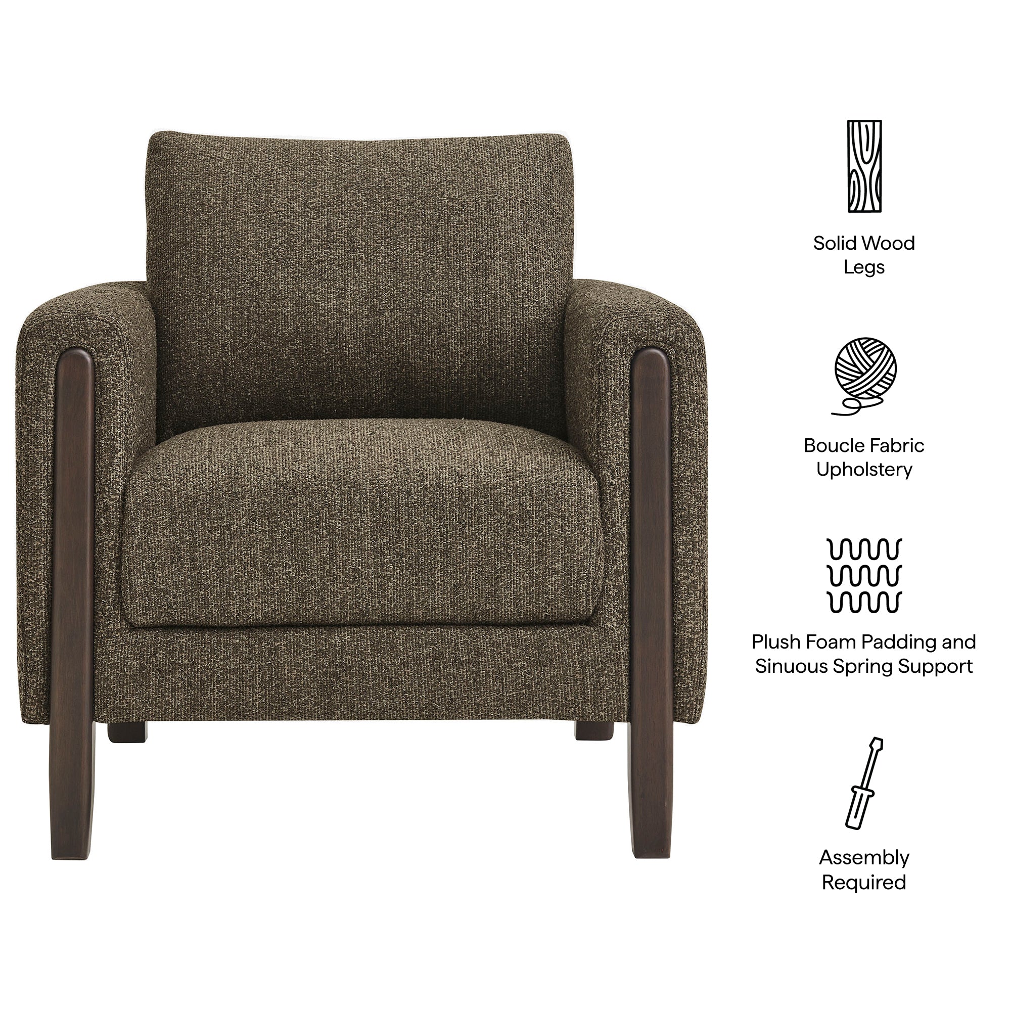 Hawken Boucle Fabric Accent Armchair by Modway - Best Buy Furniture