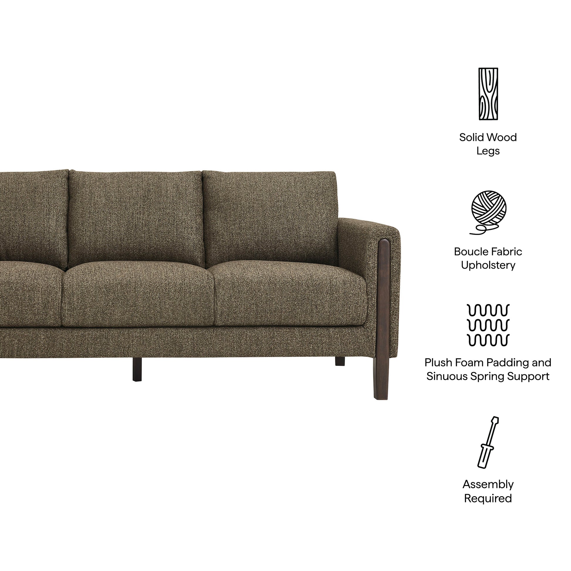 Hawken Boucle Fabric Sofa by Modway - Best Buy Furniture