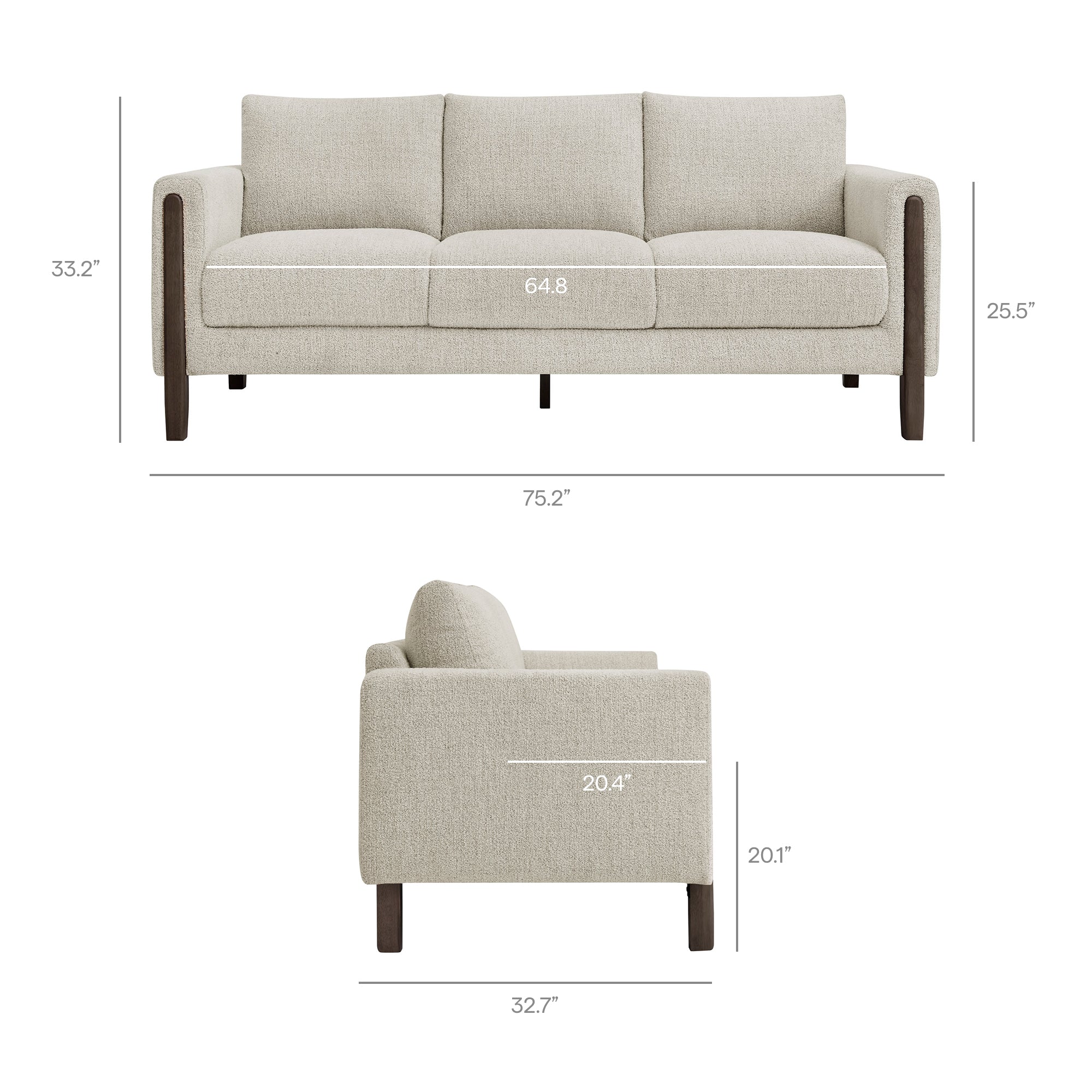 Hawken Boucle Fabric Sofa by Modway