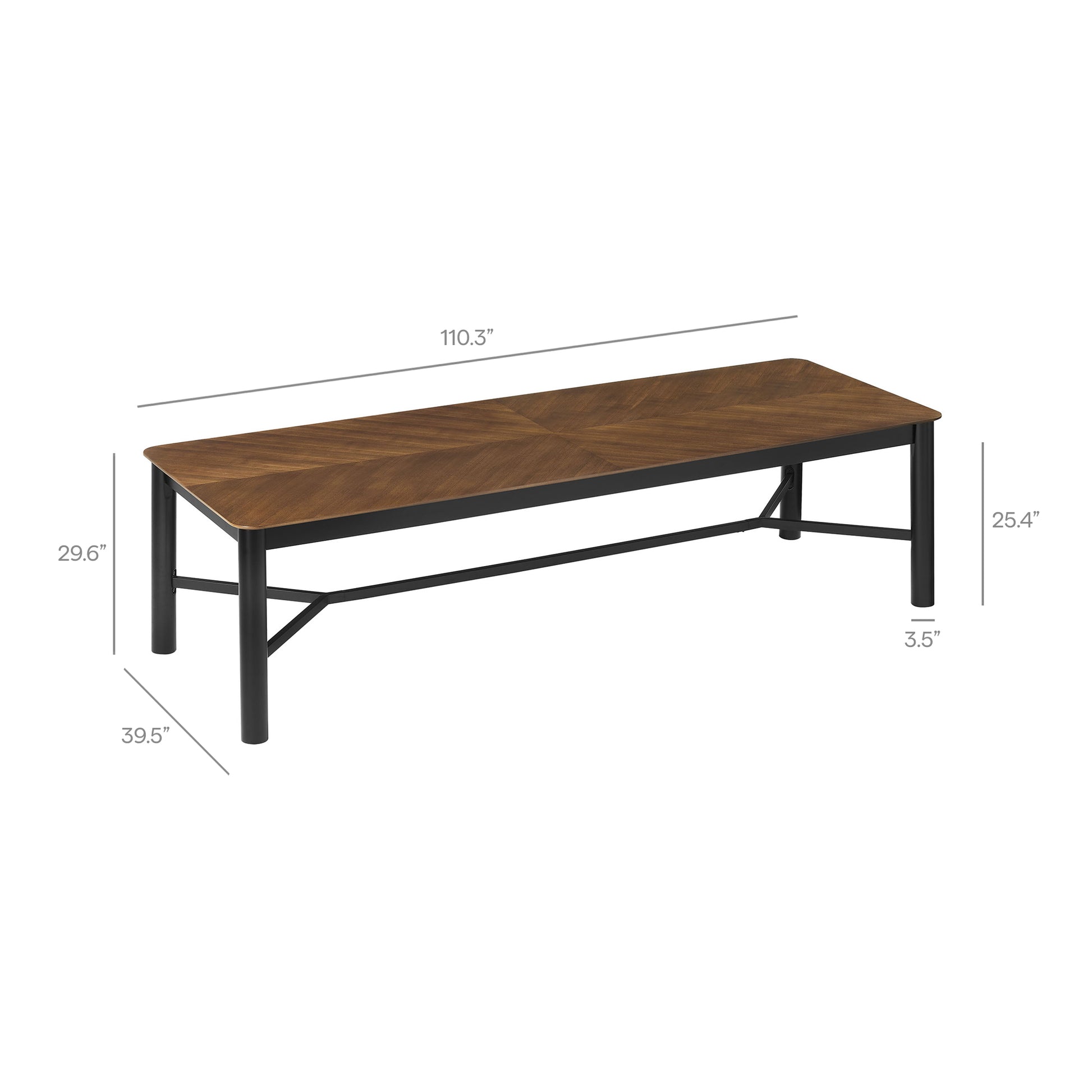 Ashlan 110" Rectangle Dining Table by Modway - Best Buy Furniture