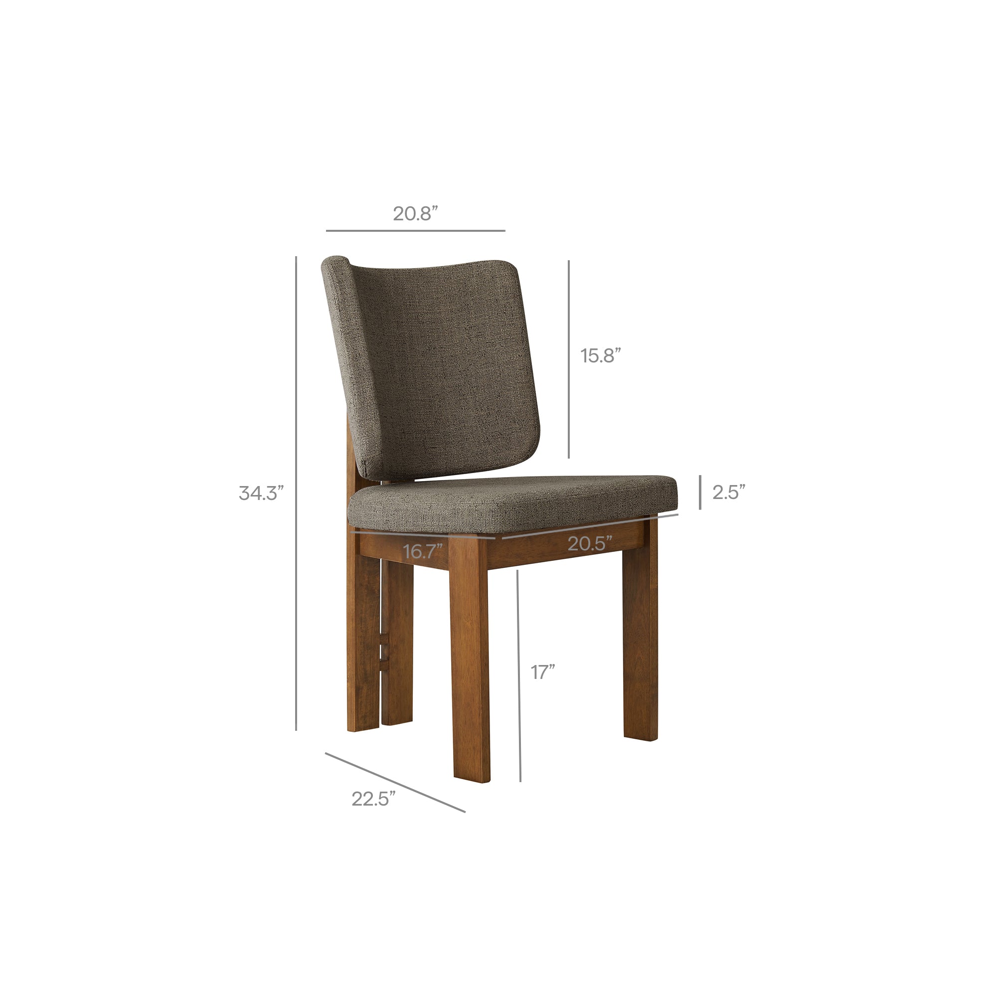 Alba Armless Upholstered Dining Chairs Set Of 2 by Modway - Best Buy Furniture