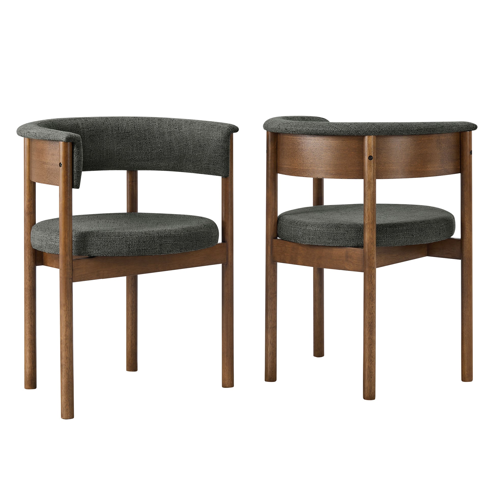 Clea Curved Upholstered Dining Chairs Set Of 2 by Modway - Best Buy Furniture