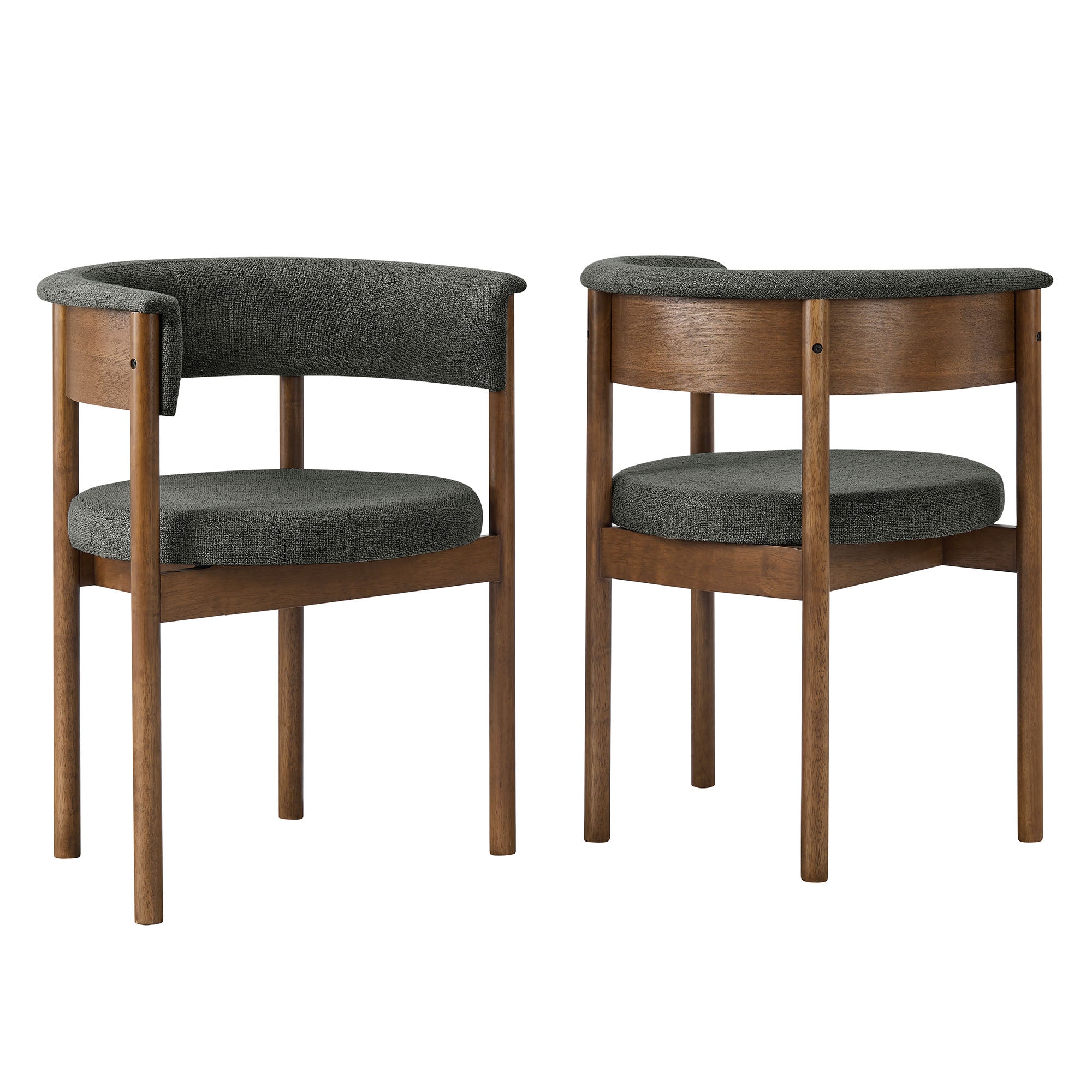 Clea Curved Upholstered Dining Chairs Set Of 2 by Modway - Best Buy Furniture