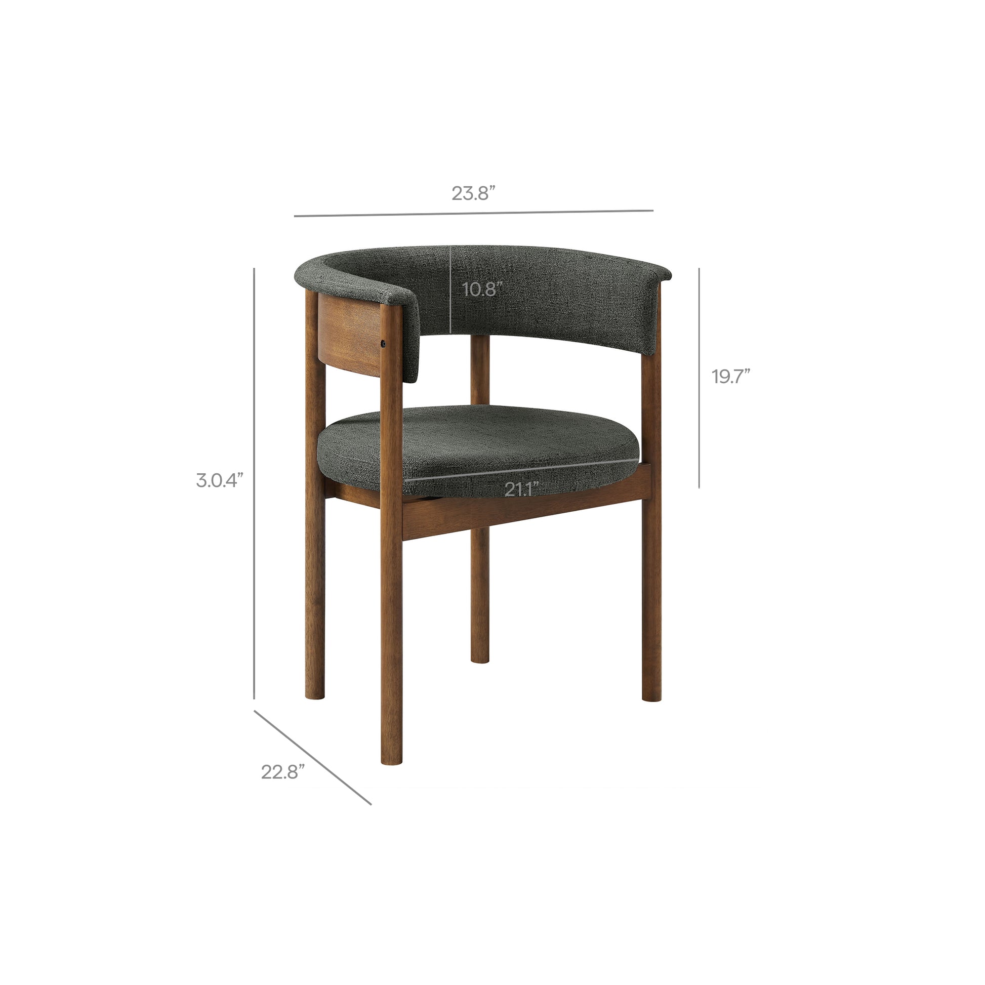 Clea Curved Upholstered Dining Chairs Set Of 2 by Modway - Best Buy Furniture