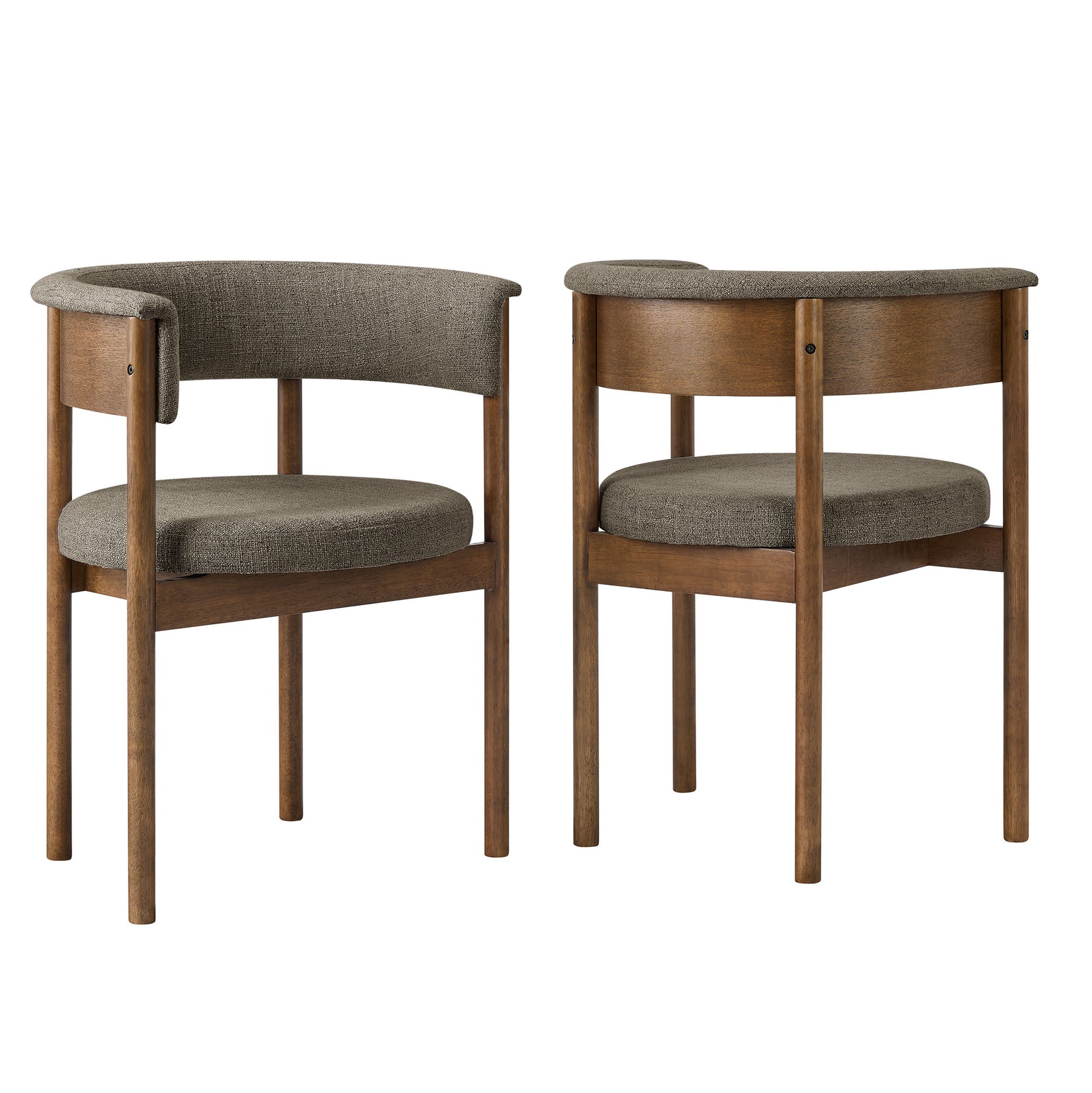 Clea Curved Upholstered Dining Chairs Set Of 2 by Modway - Best Buy Furniture