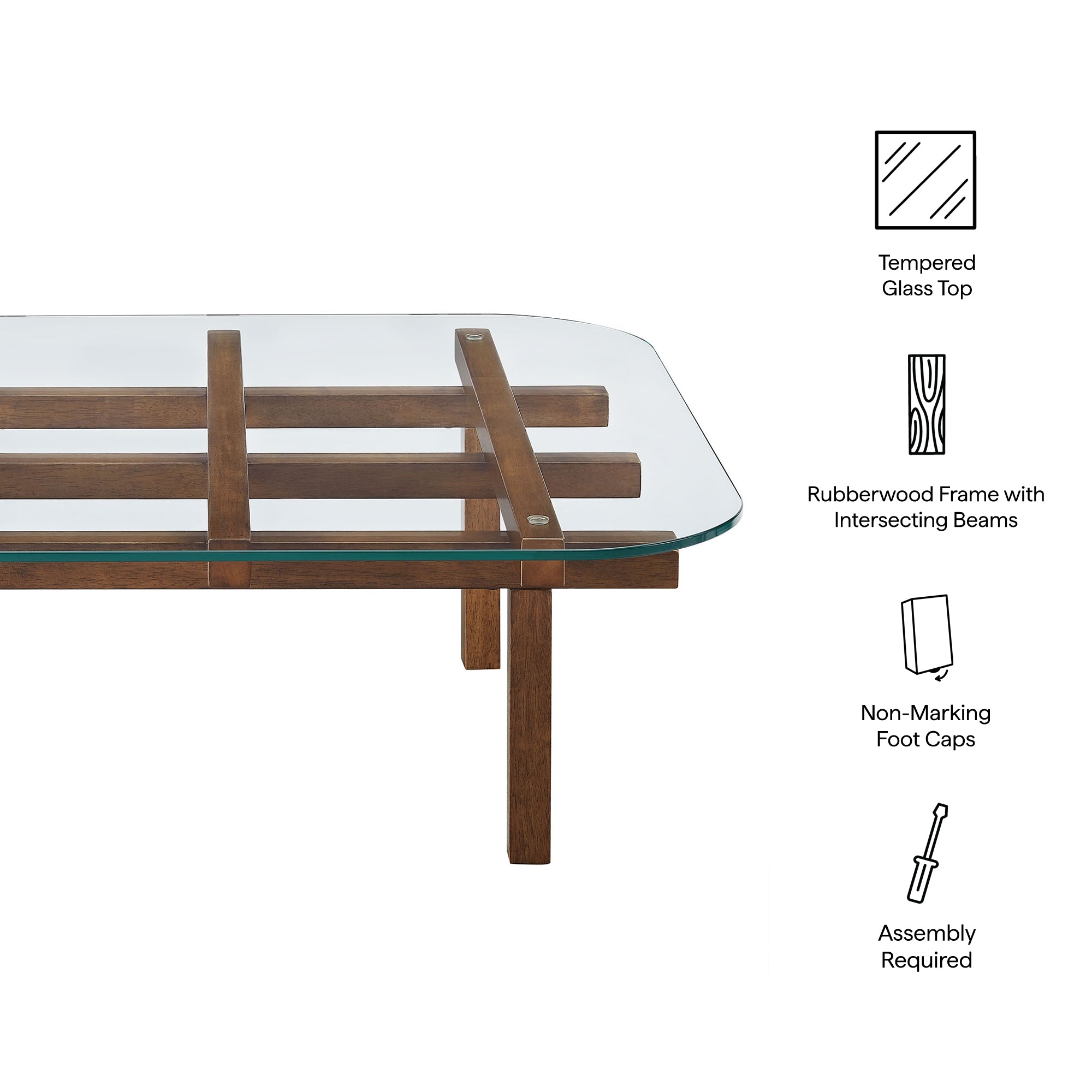 Isby 35 Inch Tempered Glass Coffee Table by Modway - Best Buy Furniture