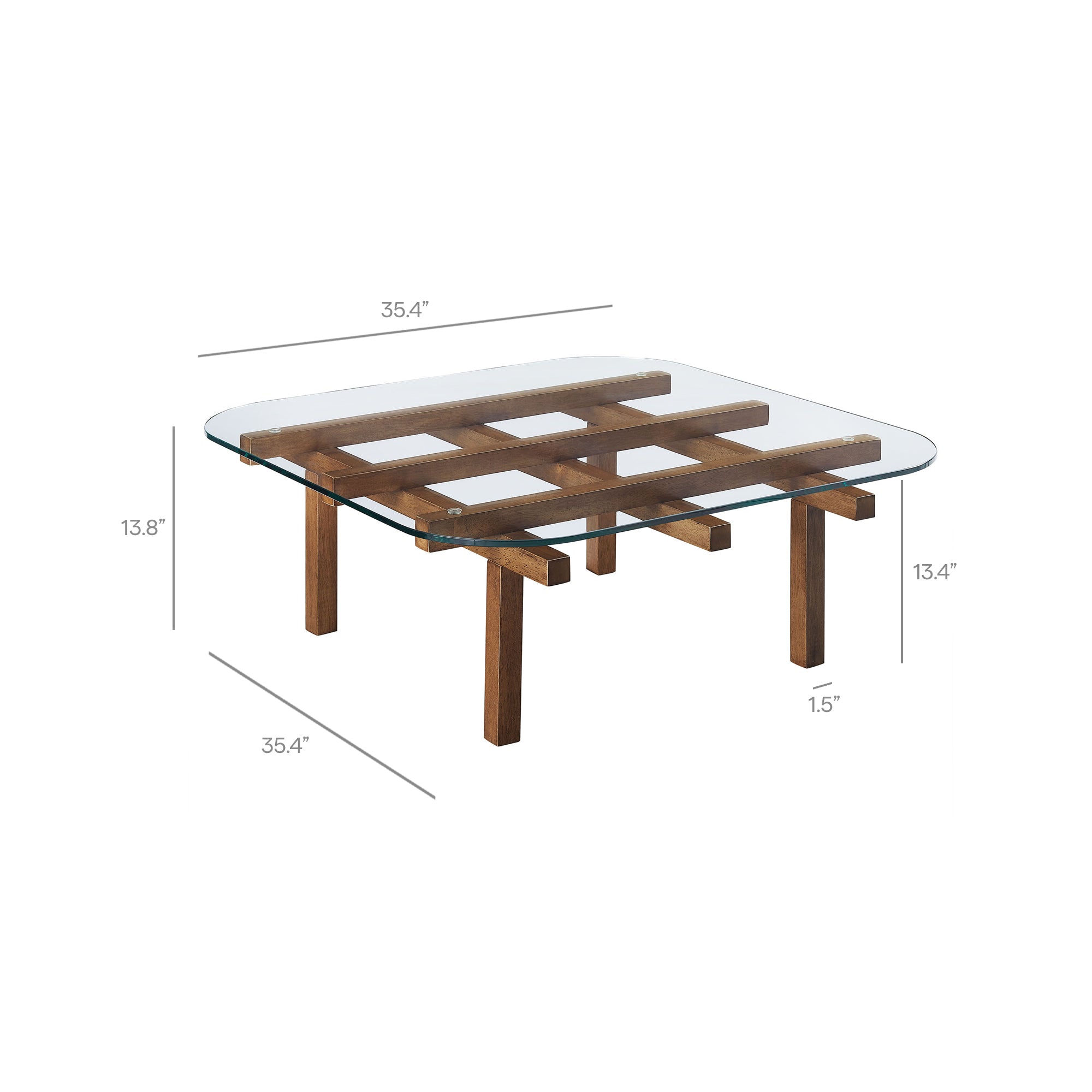 Isby 35 Inch Tempered Glass Coffee Table by Modway - Best Buy Furniture