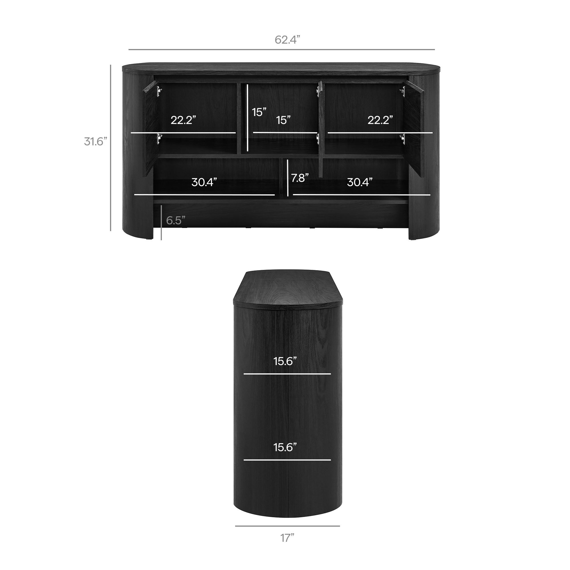 Duval 62 Inch Oval Sideboard by Modway - Best Buy Furniture