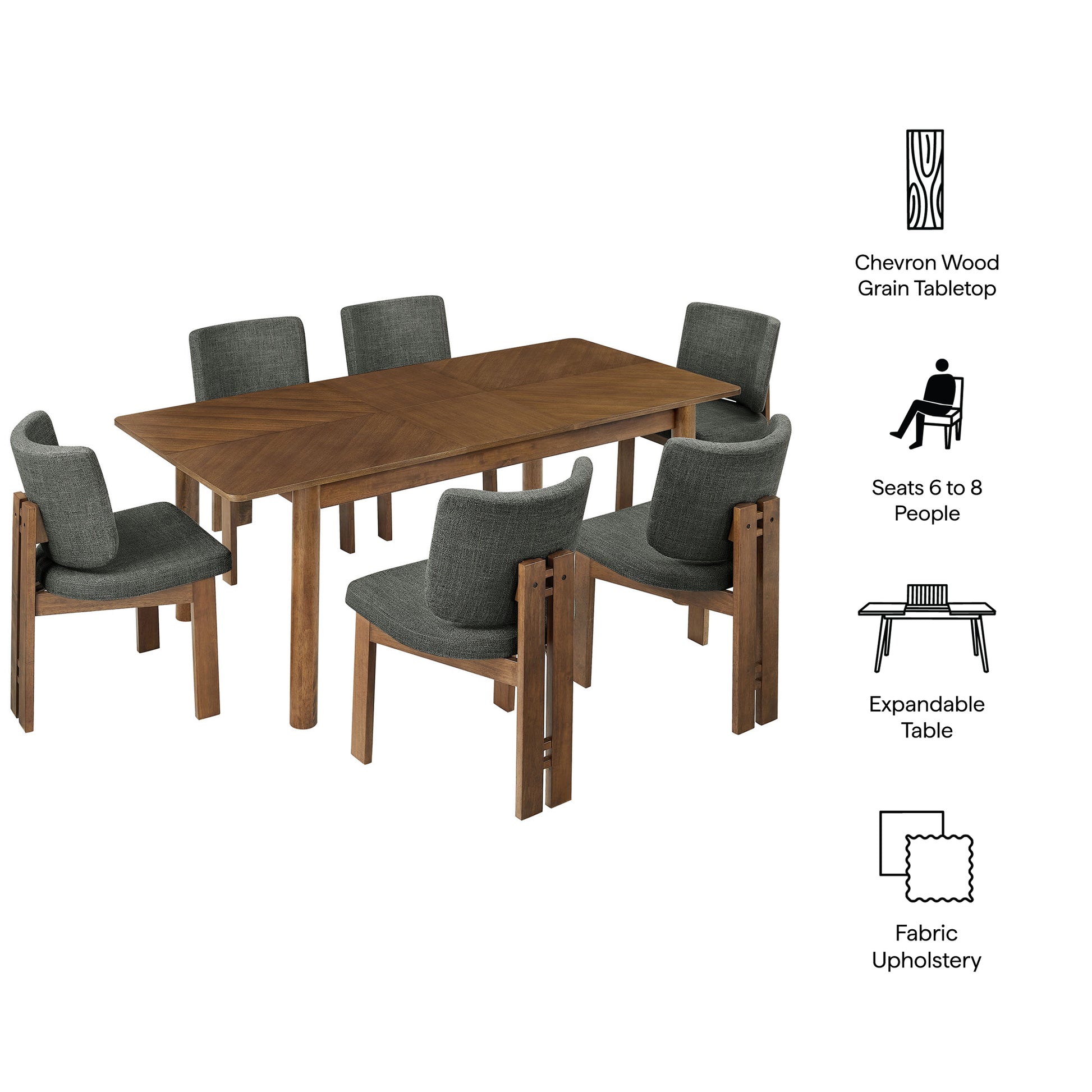 Alba 7-Piece Dining Set by Modway - Best Buy Furniture