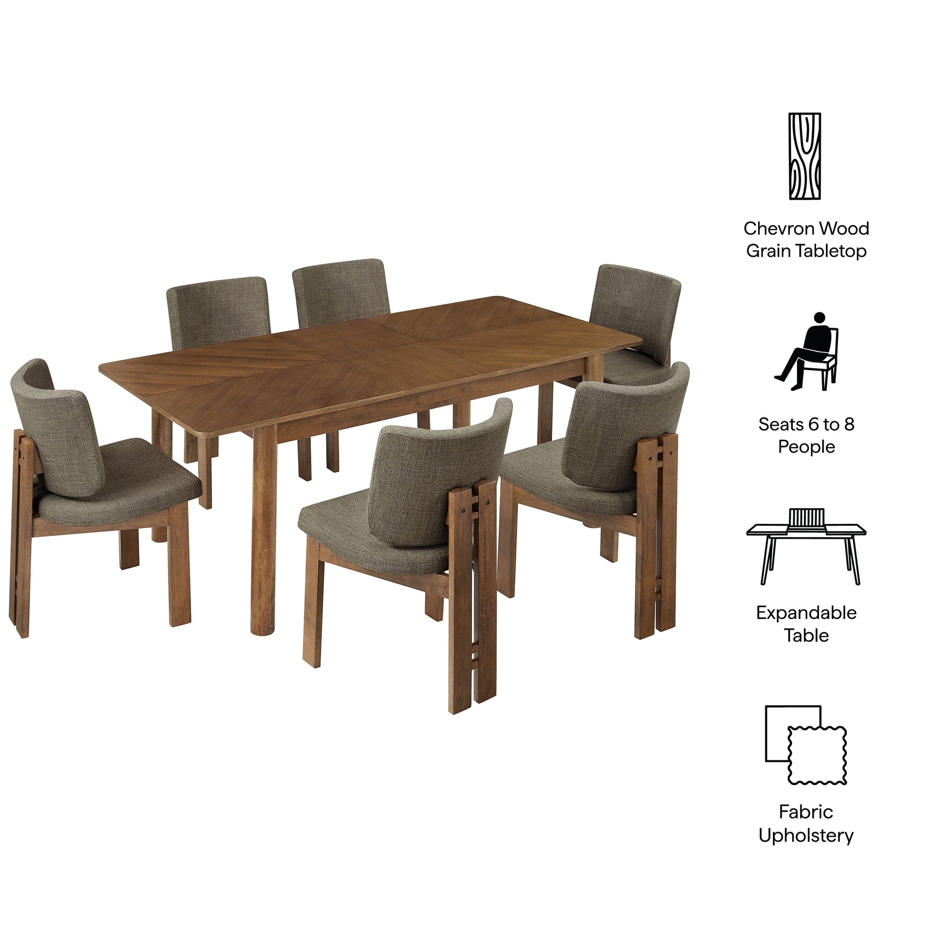 Alba 7-Piece Dining Set by Modway - Best Buy Furniture