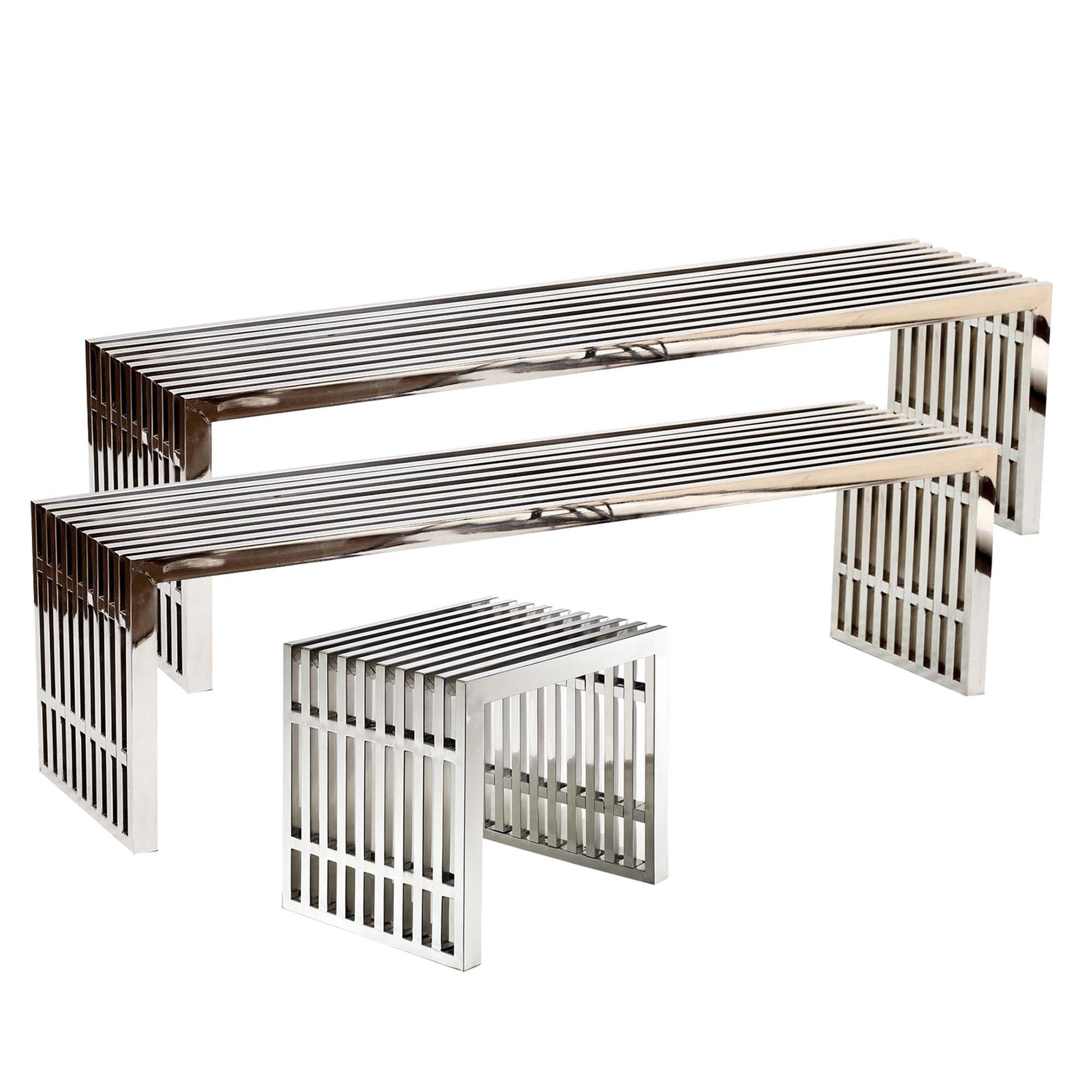 Gridiron Benches Set of 3 by Modway - Best Buy Furniture