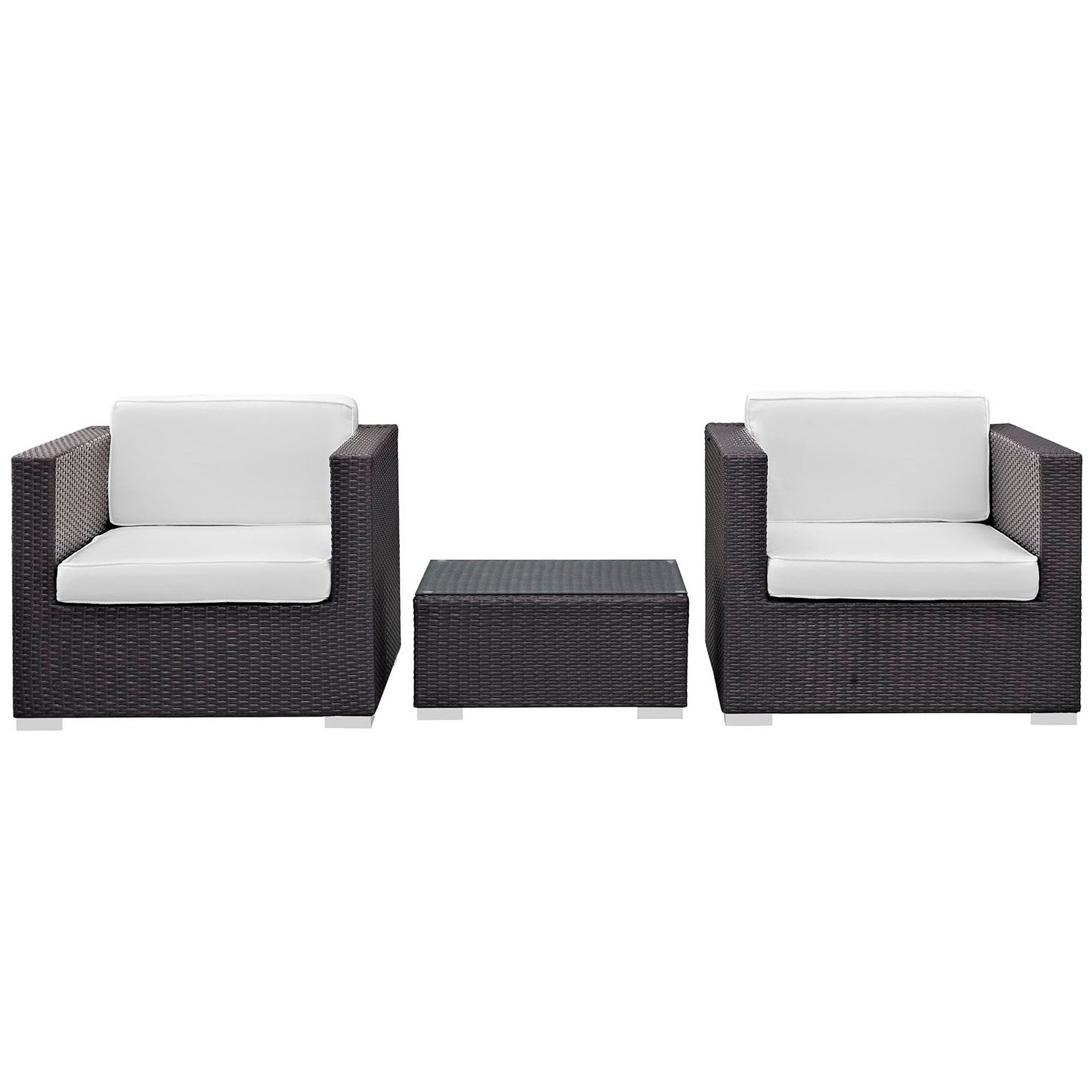 Burrow 3 Piece Outdoor Patio Sofa Set by Modway - Best Buy Furniture