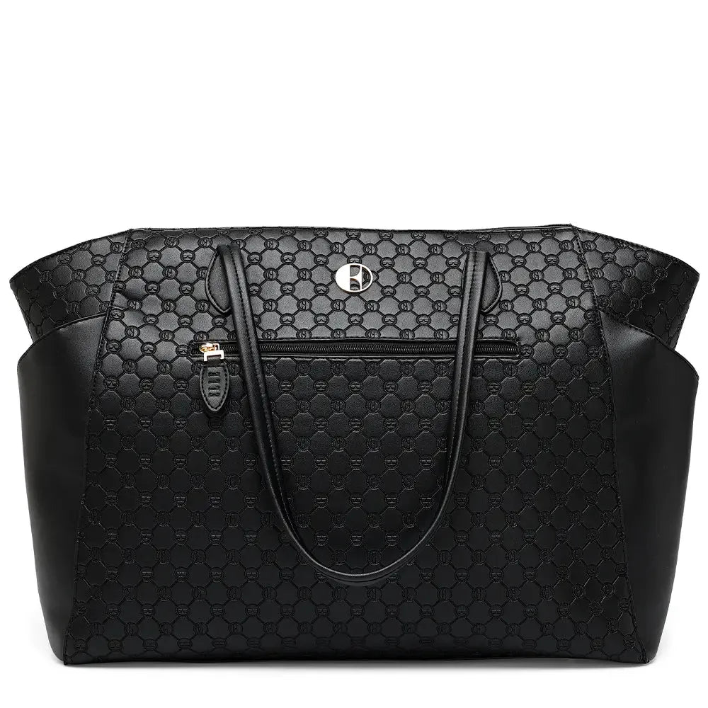 Compass 32L Vegan Leather Monogram Weekender Tote Bag