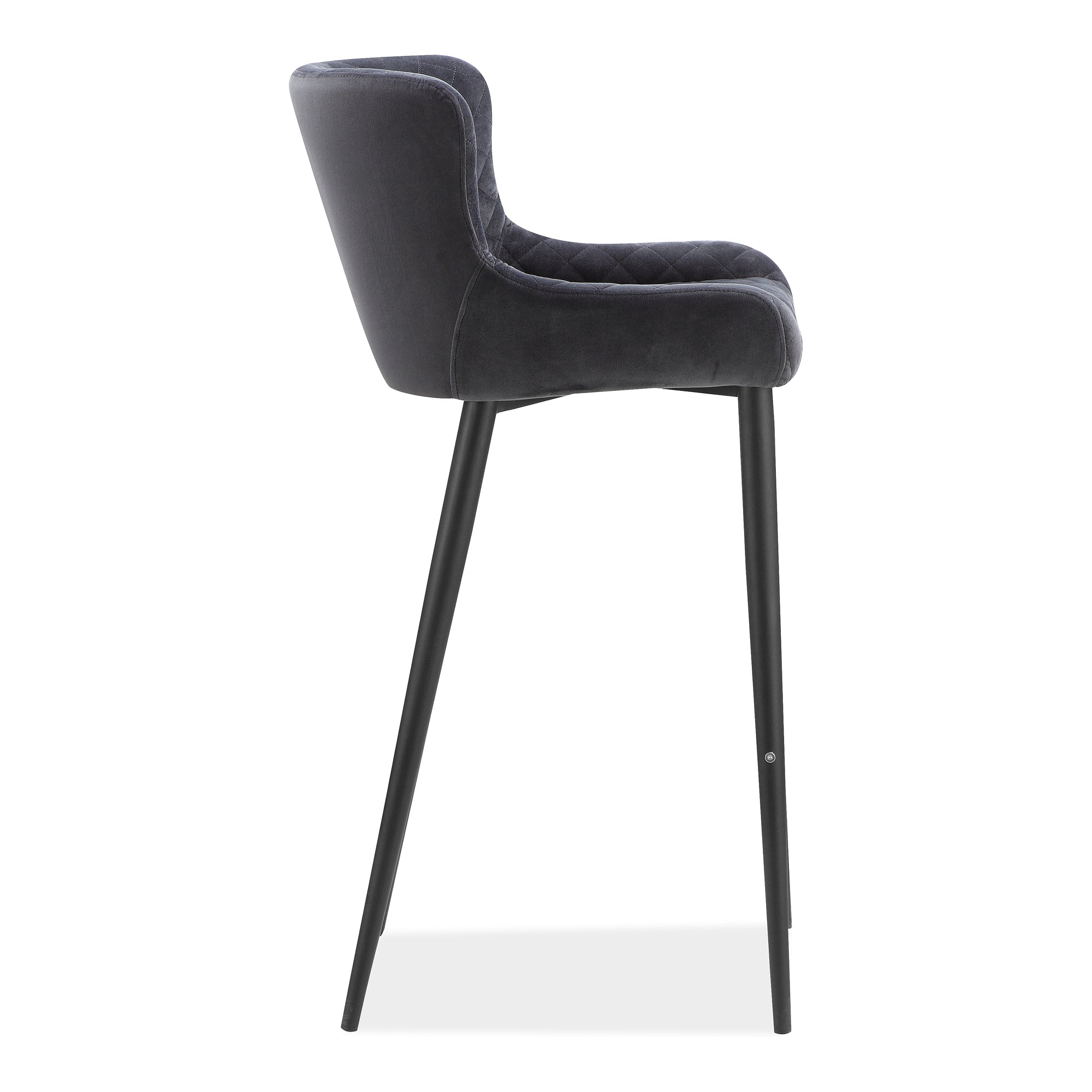 Etta Counter Stool Dark Grey - Moes Home