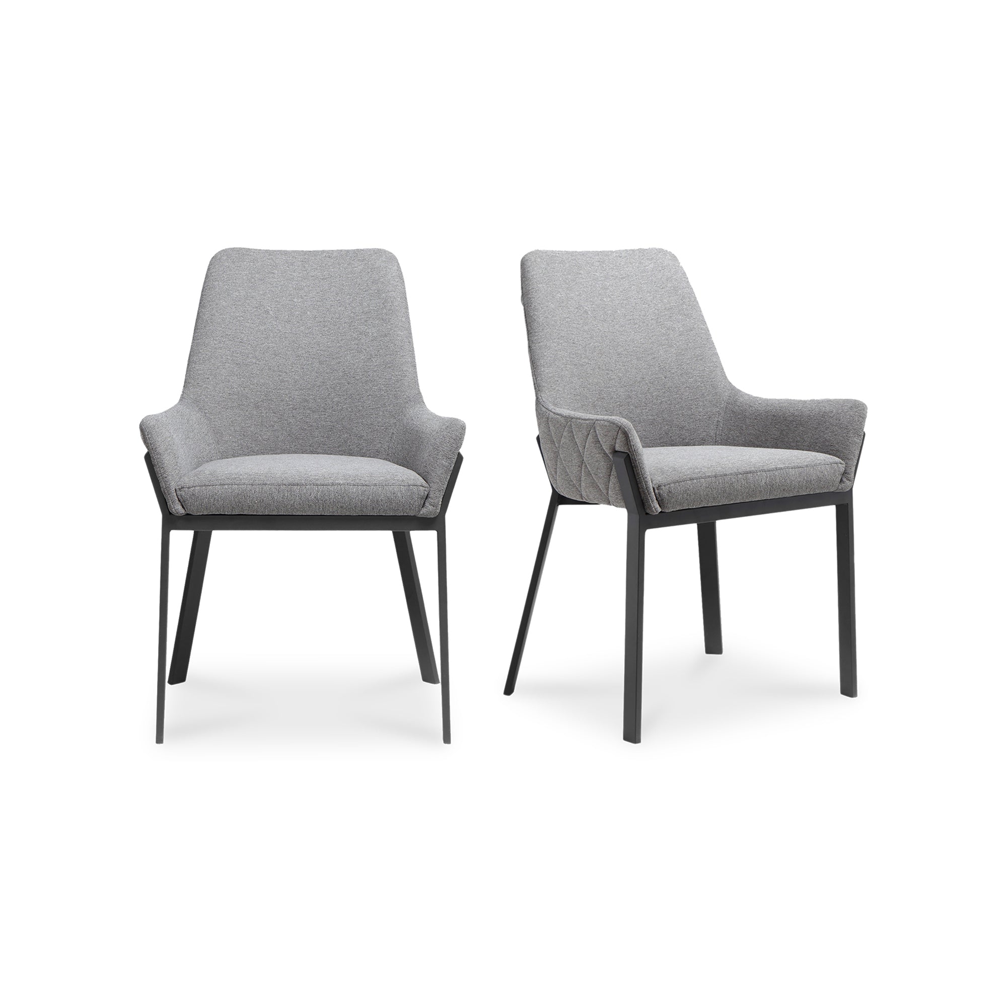 Lloyd Dining Chair Dark Grey - Set Of Two - Moes Home