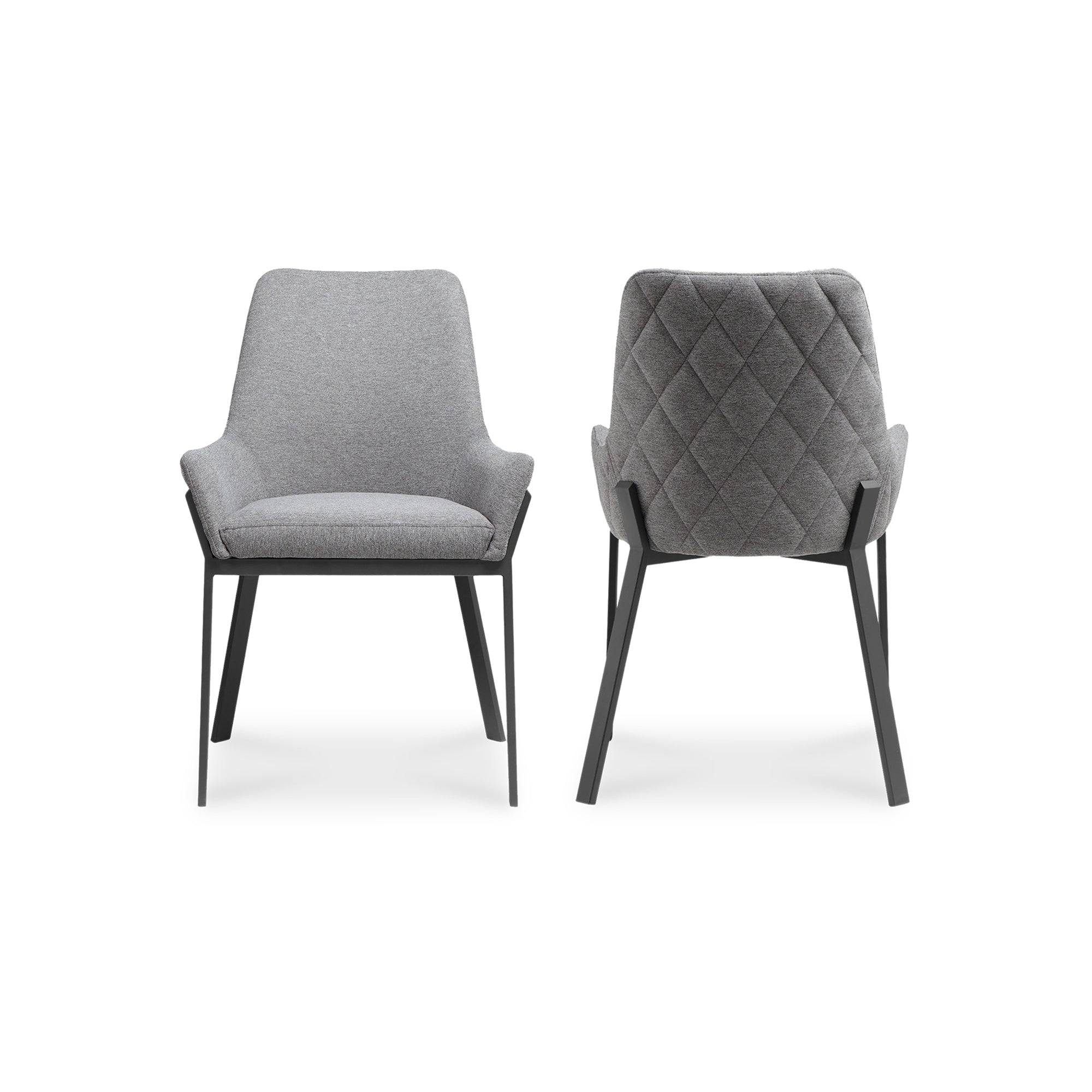 Lloyd Dining Chair Dark Grey - Set Of Two - Moes Home