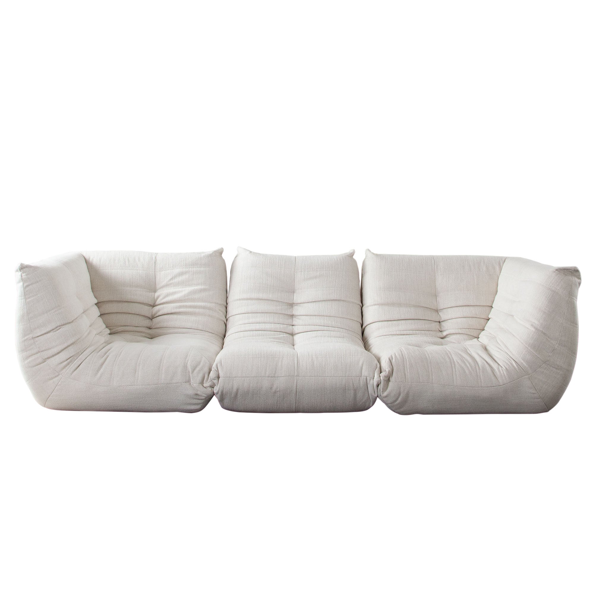 Ezra 3PC Modular Sofa in Cream Fabric by Diamond Sofa