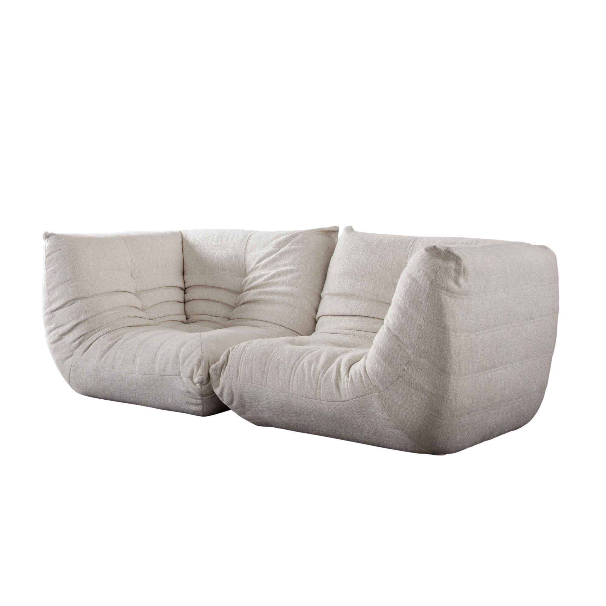 Ezra 2PC Modular Sofa in Cream Fabric by Diamond Sofa