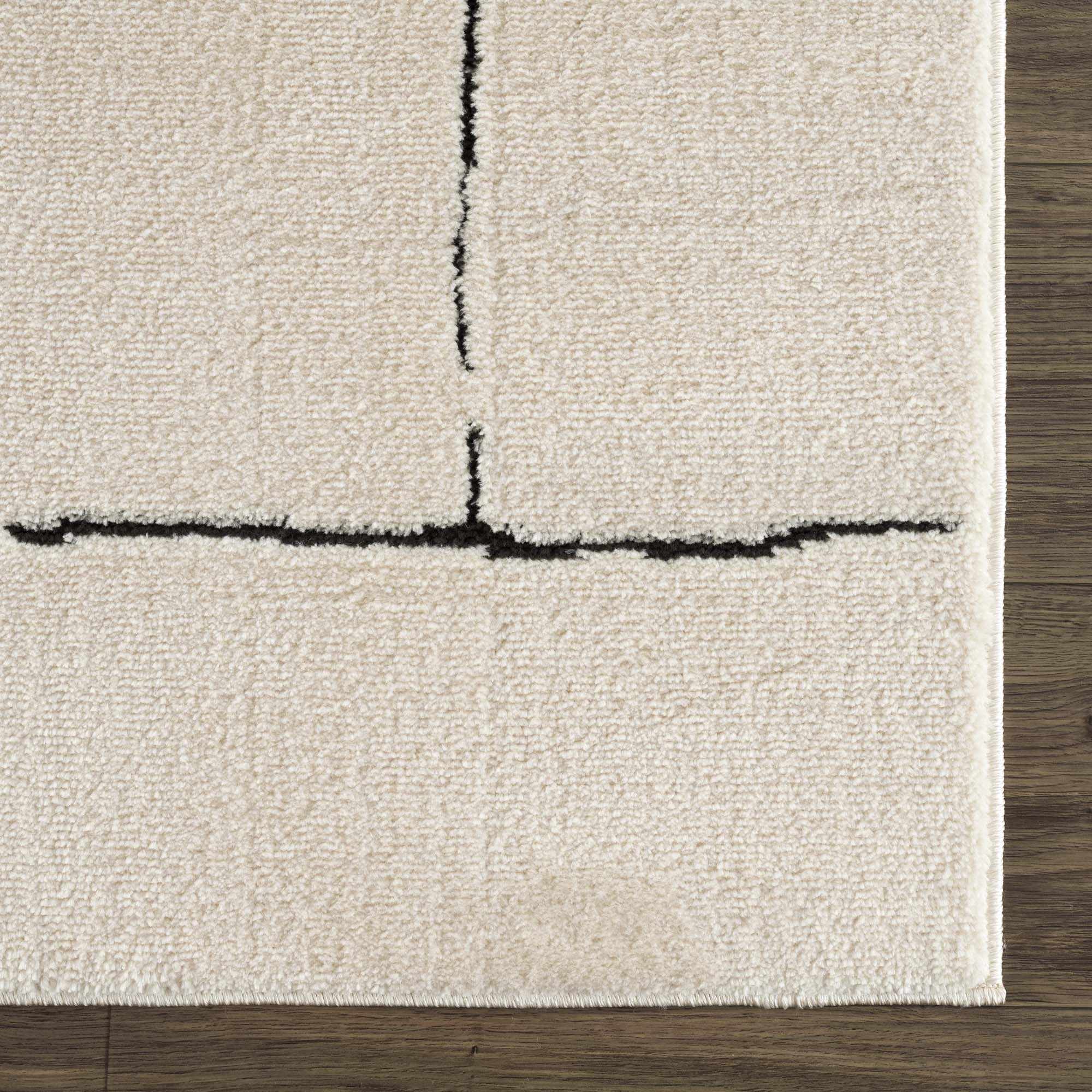 Koume Beige Maze Area Rug