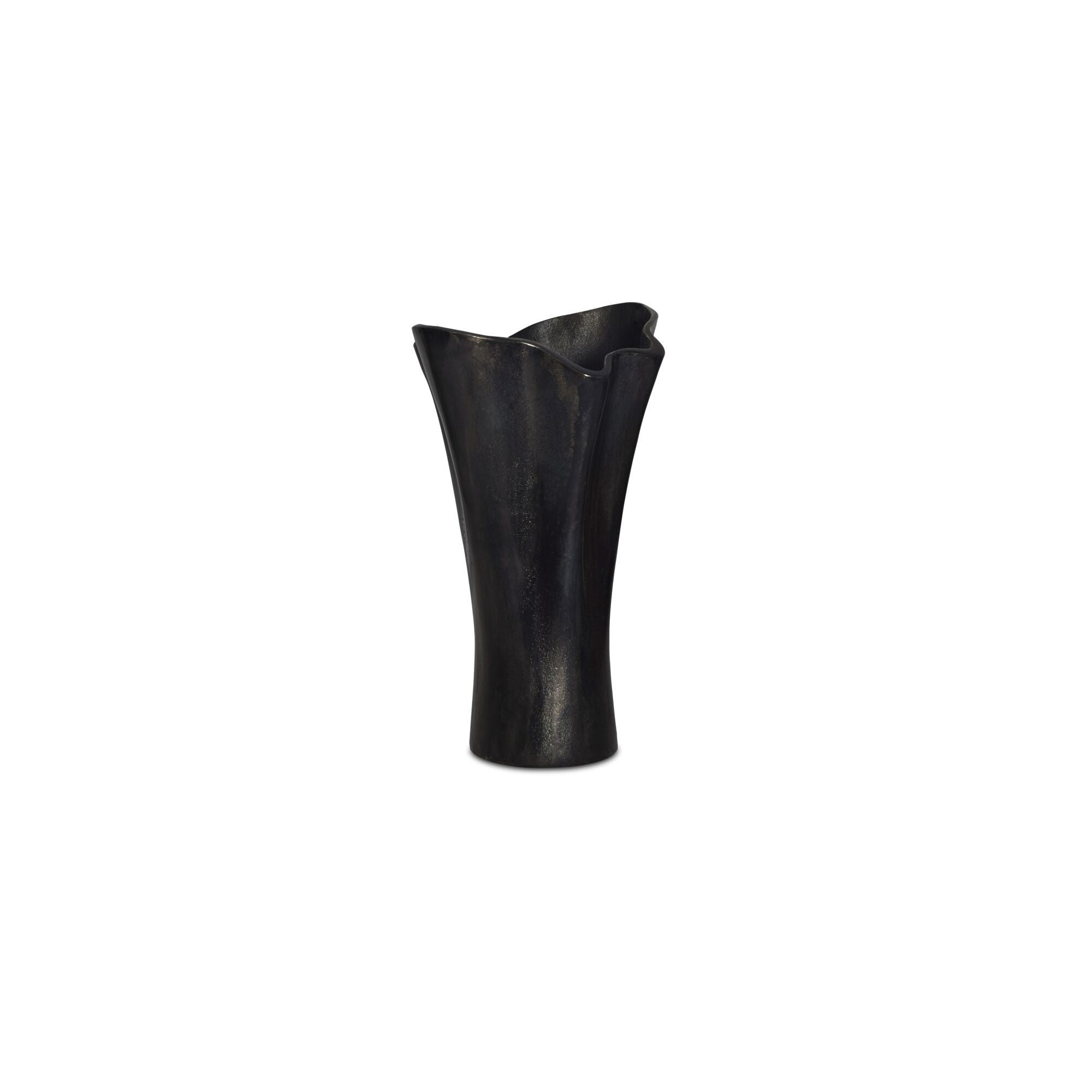 Yeri Cast Aluminum Vase Black - Moes Home