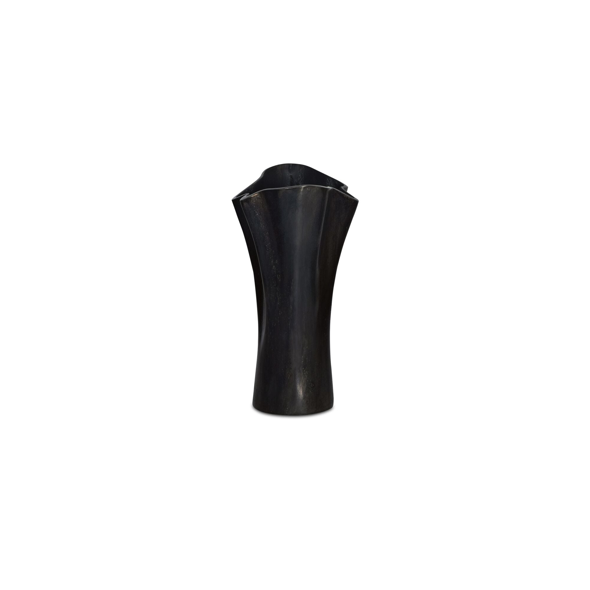 Yeri Cast Aluminum Vase Black - Moes Home