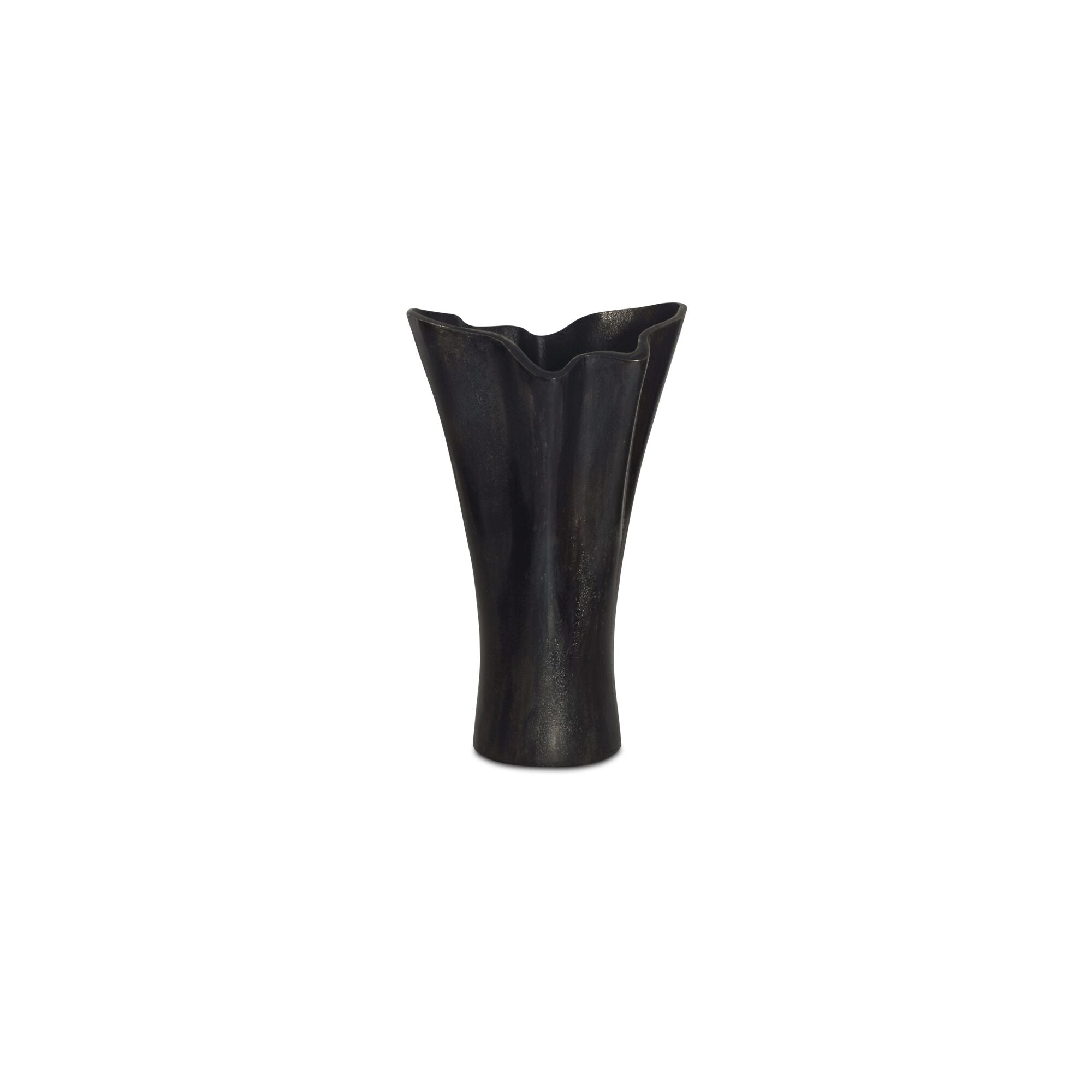 Yeri Cast Aluminum Vase Black - Moes Home