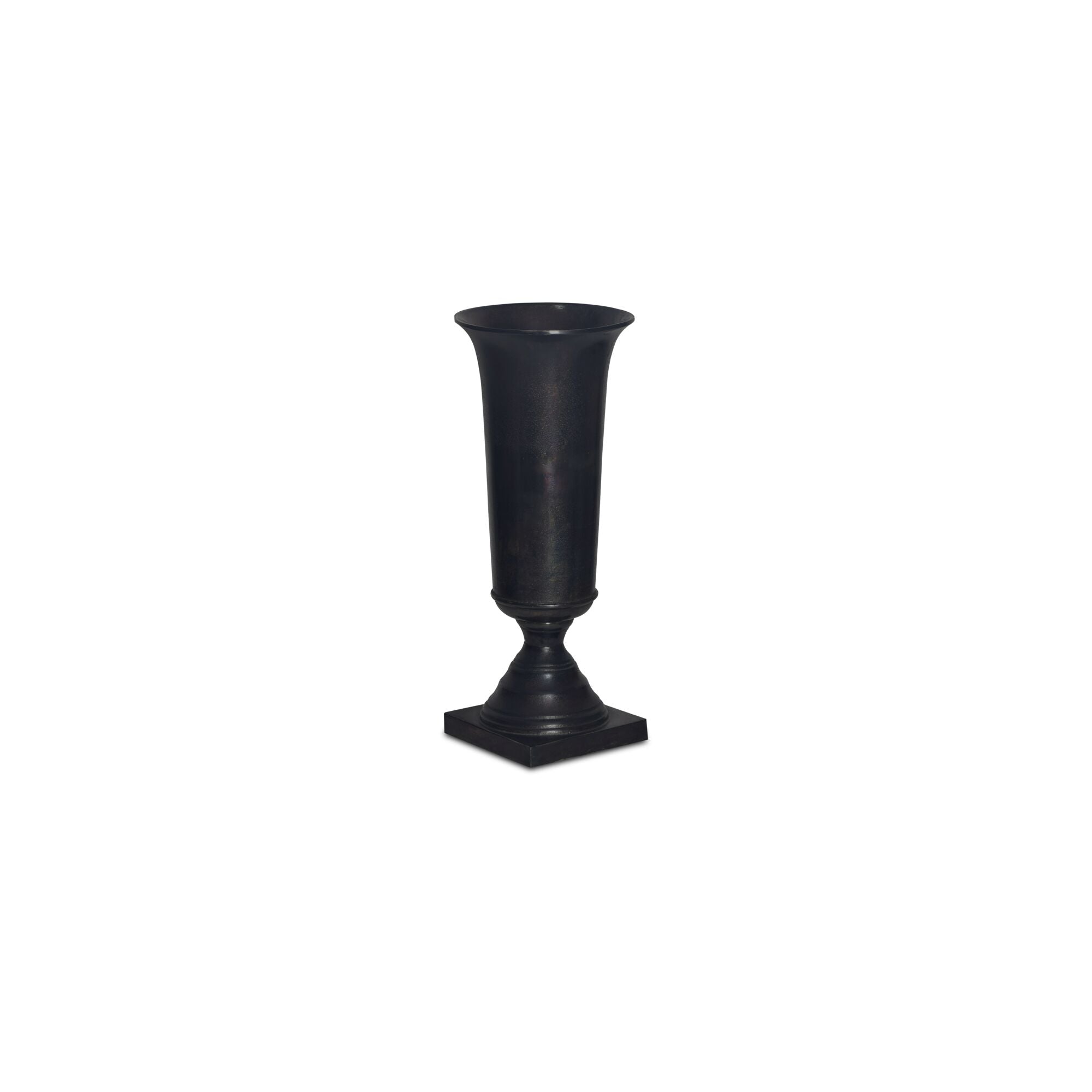 Cassia Cast Aluminum Vase Black - Moes Home