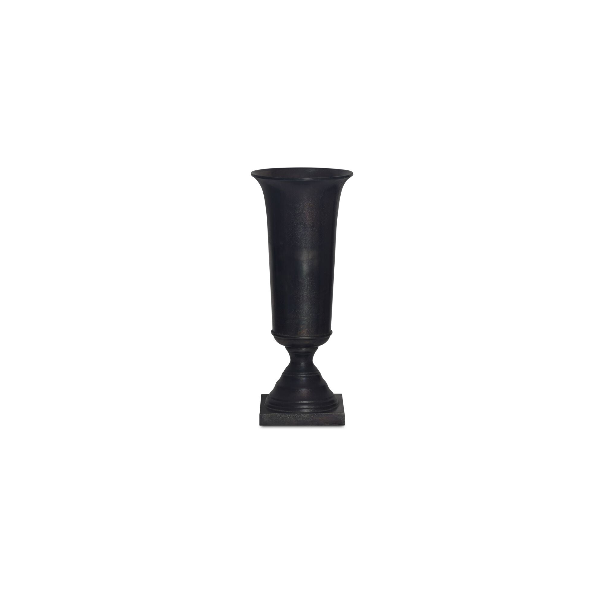 Cassia Cast Aluminum Vase Black - Moes Home