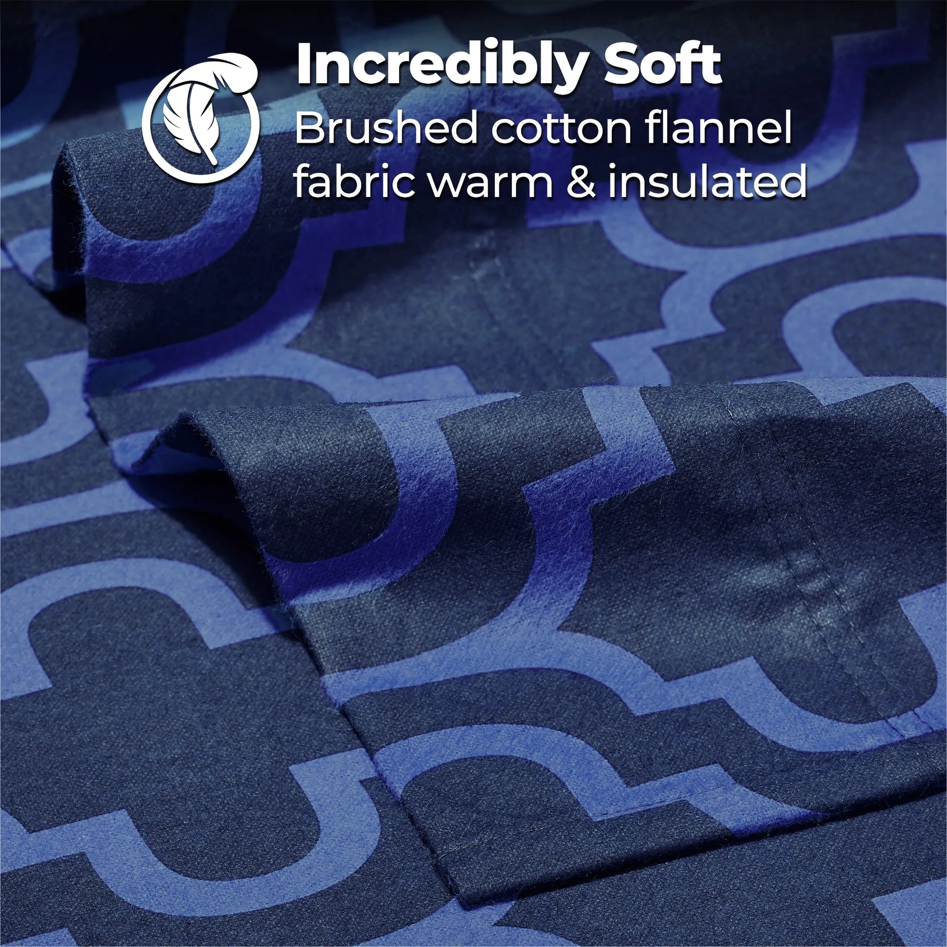 100% Cotton Flannel Bed Sheet Set Trellis Deep Pocket - Sheet Set by Superior Brand